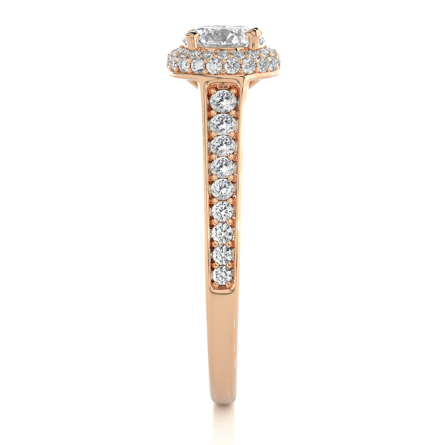 1.02 CT Round E-VS2 Lab Grown Diamond Halo Gold Engagement Ring/Wedding Ring/E Color/VS Clarity/1 Ct Diamond Ring/CVD Diamond Ring/Round Cut Diamond/Round Diamond Side Stone/Prong Set/Pave Set/Halo Set/10k Gold/14k Gold/18k Gold/Yellow Gold/White Gold/Rose Gold/Anniversary Gift