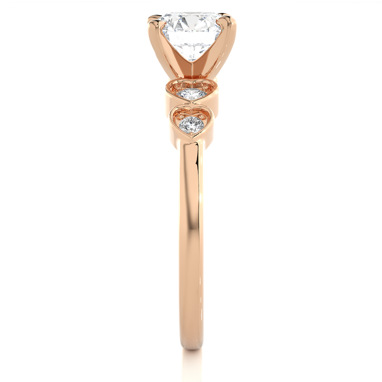 1.53 Ct Round Cut E-VS1 Lab Grown Diamond Gold Engagement Ring/Wedding Ring/E Color/VS Clarity/1 Ct Diamond Ring/CVD Diamond Ring/Round Cut Diamond/Round Diamond Side Stone/Prong Set/Pave Set/10k Gold/14k Gold/18k Gold/Yellow Gold/White Gold/Rose Gold/Anniversary Gift