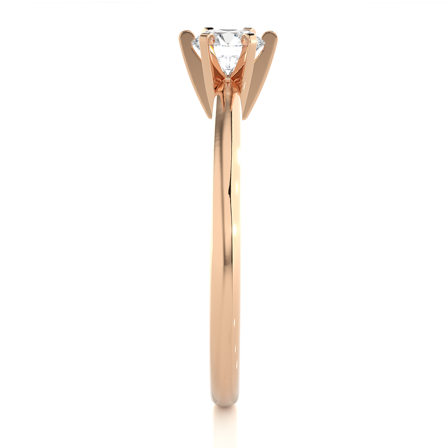 1 ct Six Prong Solitaire Ring/Round Cut Diamond/1 Ct Diamond Ring/Six Prong Setting/CVD Diamond Ring/Engagement Ring/Wedding Ring/White Gold/Rose Gold/Yellow Gold/10k Gold/14k Gold/18k Gold