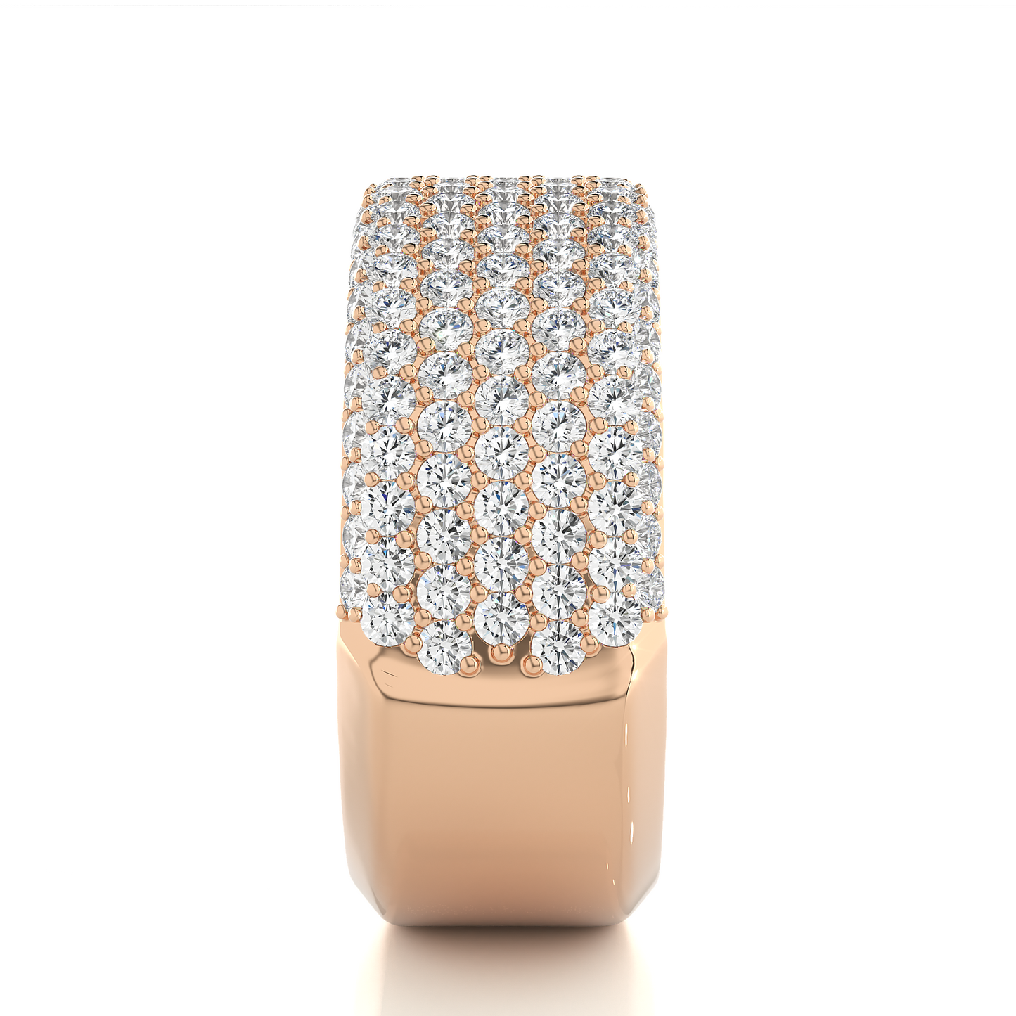 2.05 CTW Round Cut Lab Grown Diamond Rose Gold Wedding Band/Wedding Ring/EF Color/VS Clarity/2 CTW Diamond Band/CVD Diamond Band/Round Cut Diamond/Prong Set/Pave Set/10k Gold/14k Gold/18k Gold/Yellow Gold/White Gold/Rose Gold/Anniversary Gift