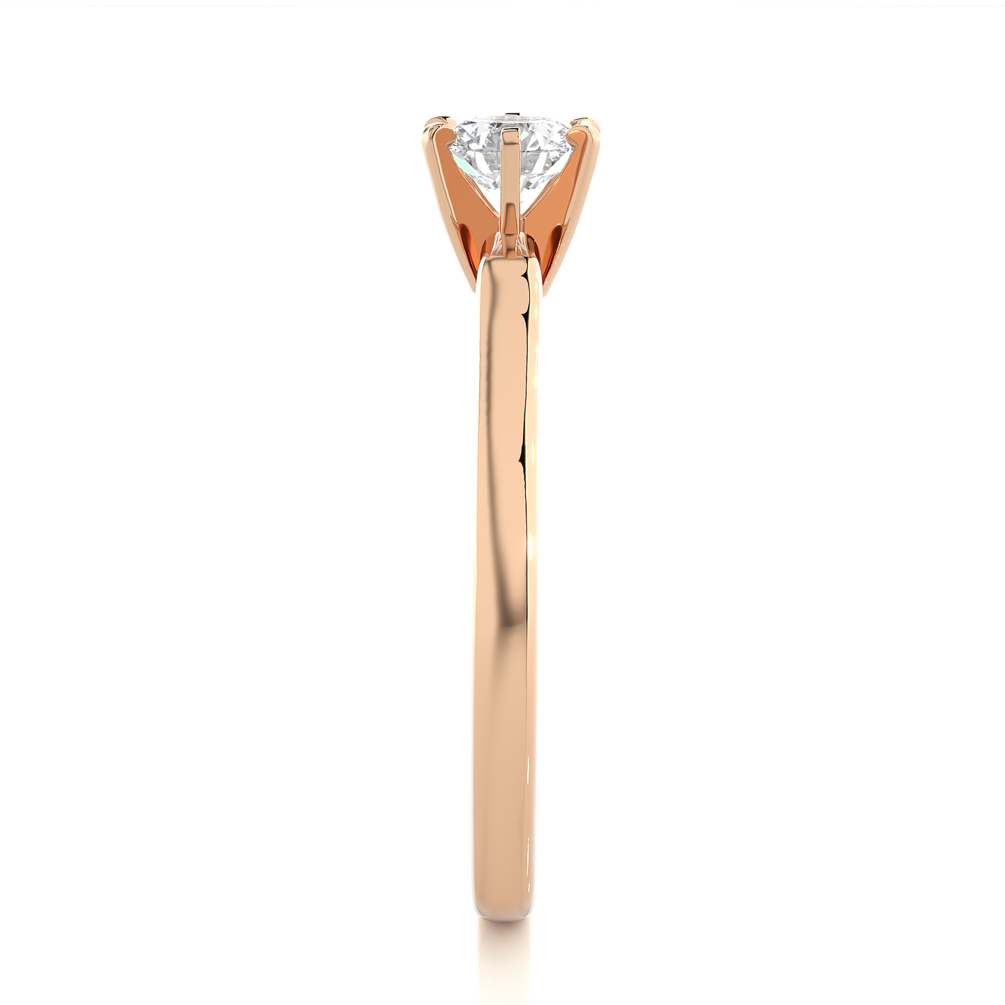 1.01 Ct Round Cut D-VS1 Lab Grown Diamond Engagement Ring/D Color/VS Clarity/1 Ct Diamond Ring/Six Prong Setting/CVD Diamond Ring/Rose Gold/Yellow Gold/White Gold/10k Gold/14k Gold/18k Gold