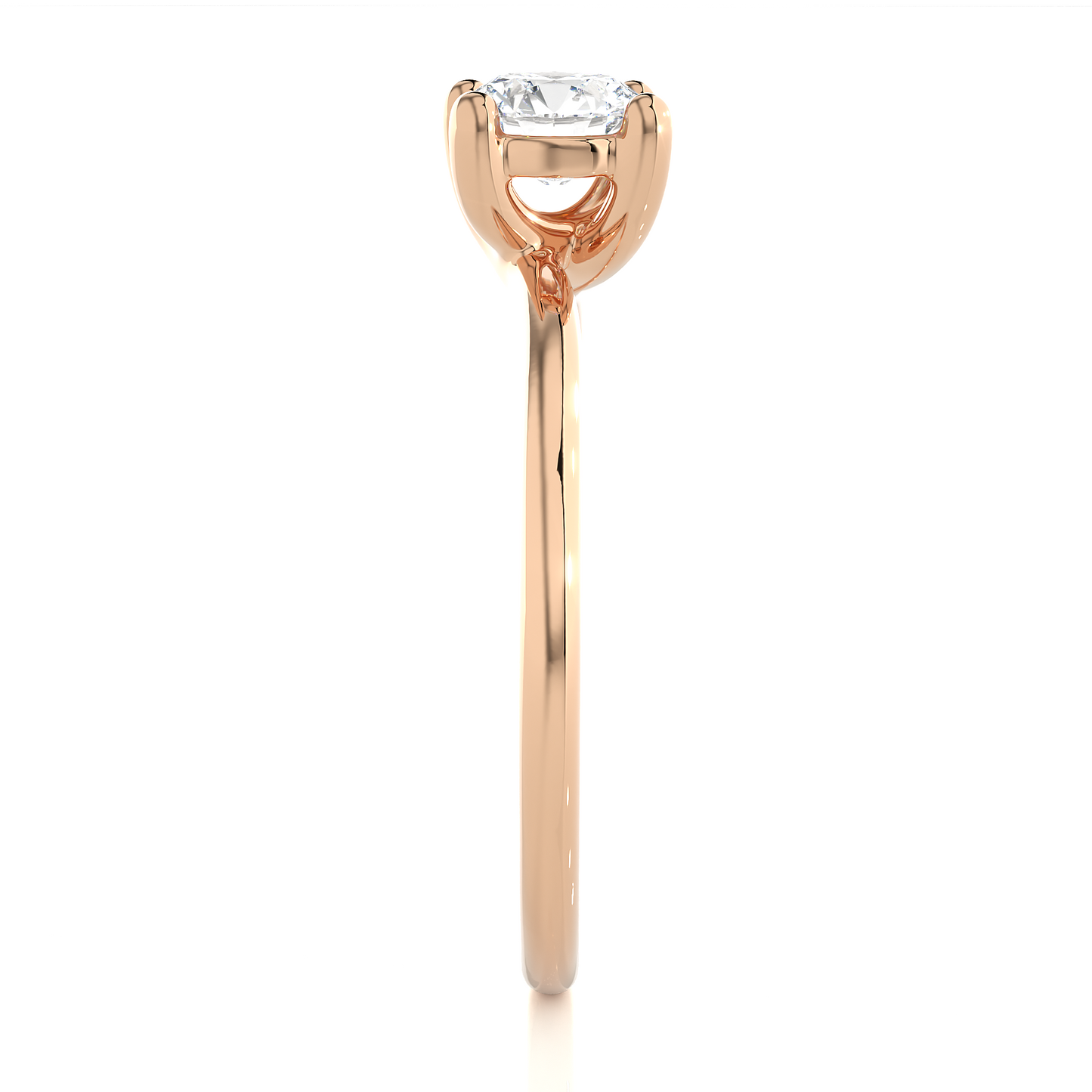 1.03 Ct Round Cut E-VS1 Lab Grown Diamond Solitaire Engagement Ring/Round Cut Diamond/Four Prong Setting/1 Ct Diamond Ring/Rose Gold/White Gold/Yellow Gold/10k Gold/14k Gold/18k Gold/CVD Diamond Ring