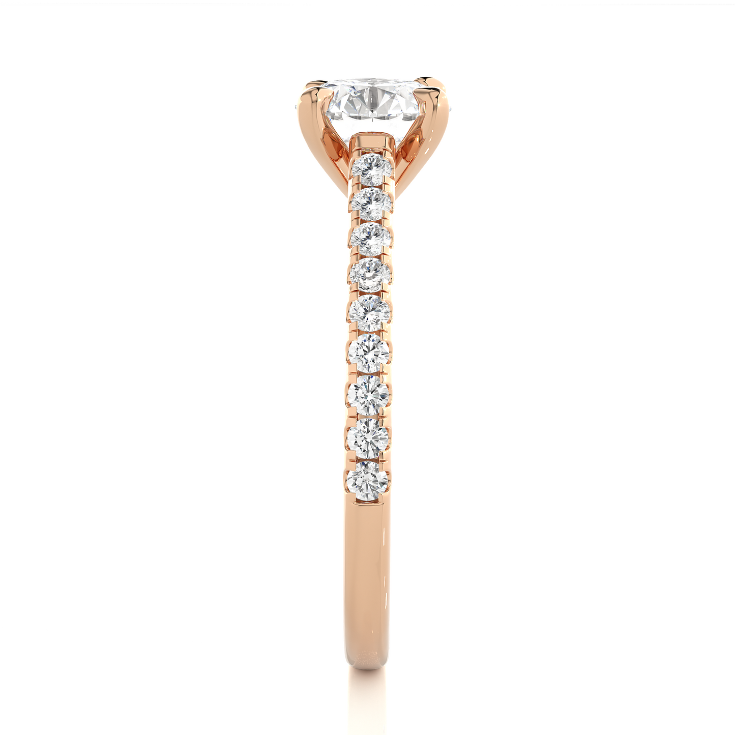 1.58 Ct Round Cut E-VS1 Lab Grown Diamond Pave Engagement Ring/Wedding Ring/E Color/VS Clarity/1 Ct Diamond Ring/CVD Diamond Ring/Round Cut Diamond/Round Diamond Side Stone/Prong Set/Pave Set/10k Gold/14k Gold/18k Gold/Yellow Gold/White Gold/Rose Gold/Anniversary Gift