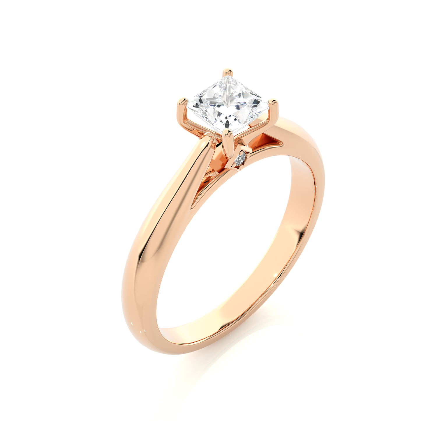 1.30 Ct Princess Cut F-VS2 Lab Grown Diamond Gold Engagement Ring/F Color/VS Clarity/Princess Cut Diamond/1 Ct Princess Diamond Ring/CVD Diamond Ring/10k Gold/14k Gold/18k Gold/Rose Gold/White Gold/Yellow Gold