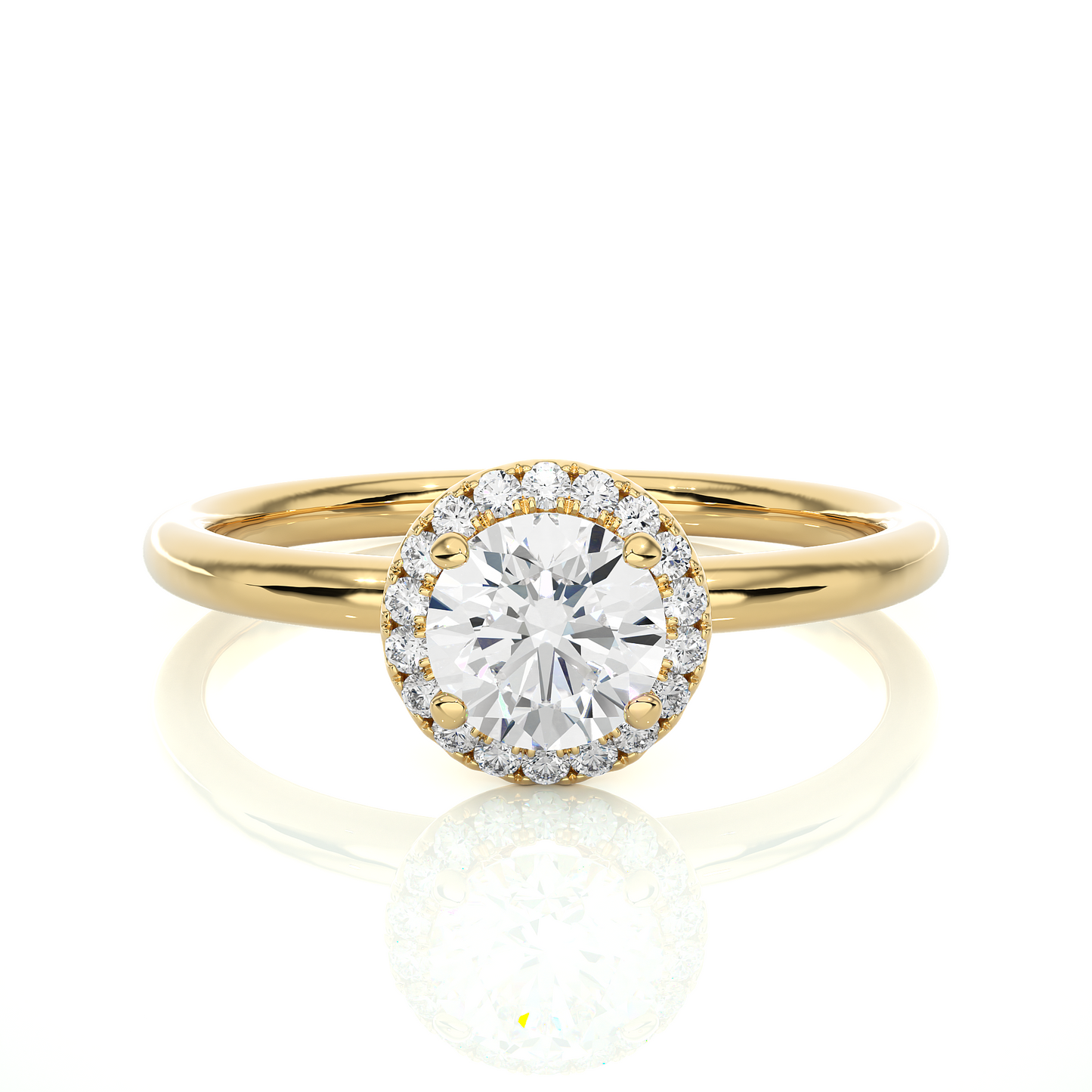 1.00 CT Round Cut E-VS1 Lab Diamond Halo Gold Engagement Ring/Wedding Ring/E Color/VS Clarity/1 Ct Diamond Ring/CVD Diamond Ring/Round Cut Diamond/Round Diamond Side Stone/Prong Set/Pave Set/Halo Set/10k Gold/14k Gold/18k Gold/Yellow Gold/White Gold/Rose Gold/Anniversary Gift
