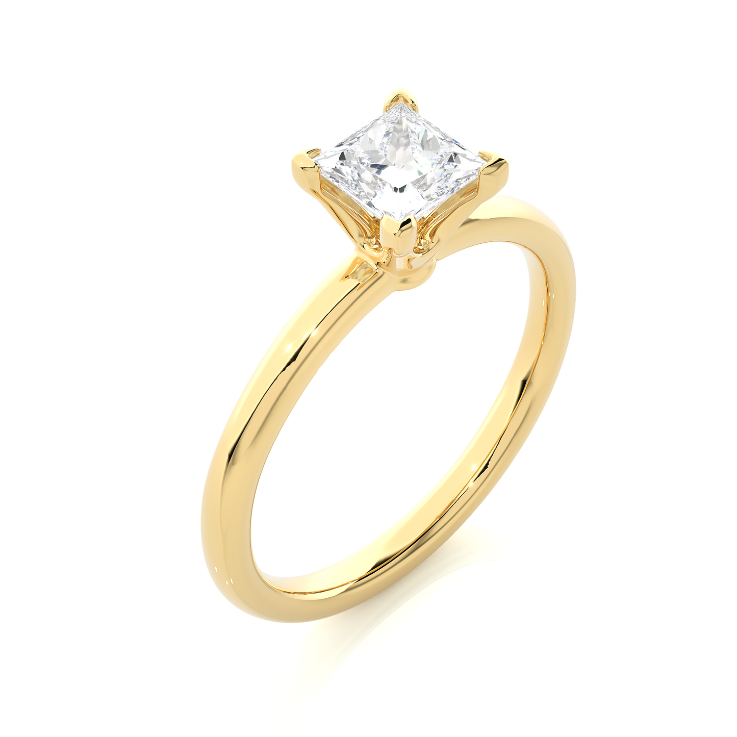 1 ct Classic Princess Ring/1 Ct Princess Diamond Ring/Princess Cut Diamond/Prong Setting/Rose Gold/White Gold/Yellow Gold/10k Gold/14k Gold/18k Gold/CVD Diamond Ring/Engagement Ring/Wedding Ring/Anniversary Gift