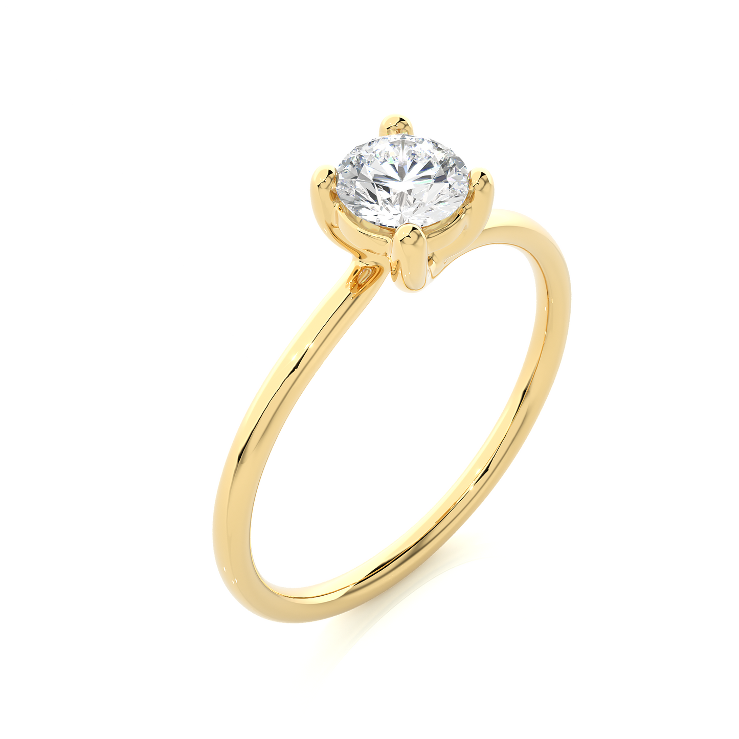 1.03 Ct Round Cut E-VS1 Lab Grown Diamond Solitaire Engagement Ring/Round Cut Diamond/Four Prong Setting/1 Ct Diamond Ring/Rose Gold/White Gold/Yellow Gold/10k Gold/14k Gold/18k Gold/CVD Diamond Ring