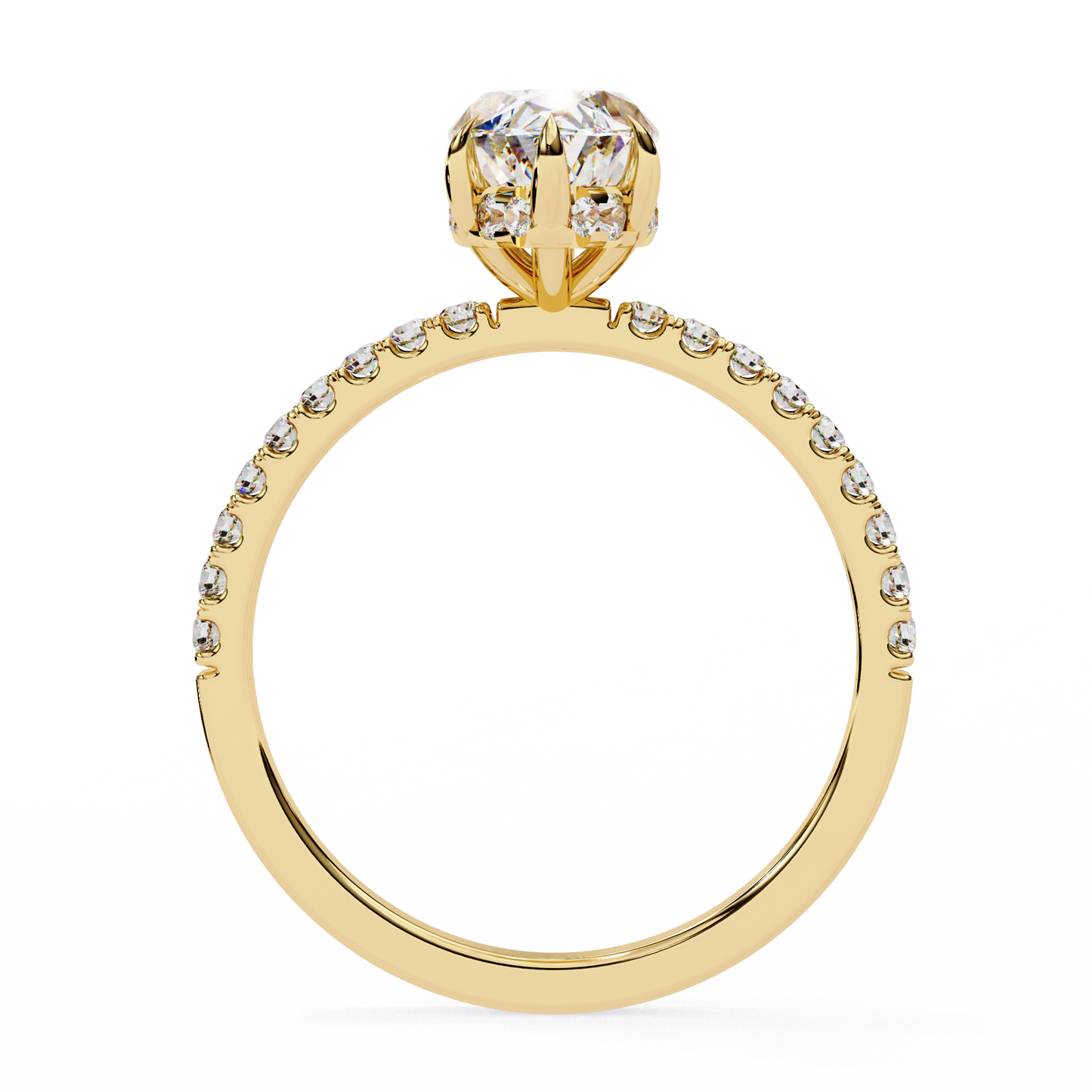 3.0 Ct Marquise Cut F-VS1 Lab Grown Diamond Hidden Halo Gold Engagement Ring/Wedding Ring/F Color/VS Clarity/3 Ct Diamond Ring/CVD Diamond Ring/Marquise Cut Diamond/Round Diamond Side Stone/Six Prong Set/Pave Set/10k Gold/14k Gold/18k Gold/Yellow Gold/White Gold/Rose Gold/Anniversary Gift