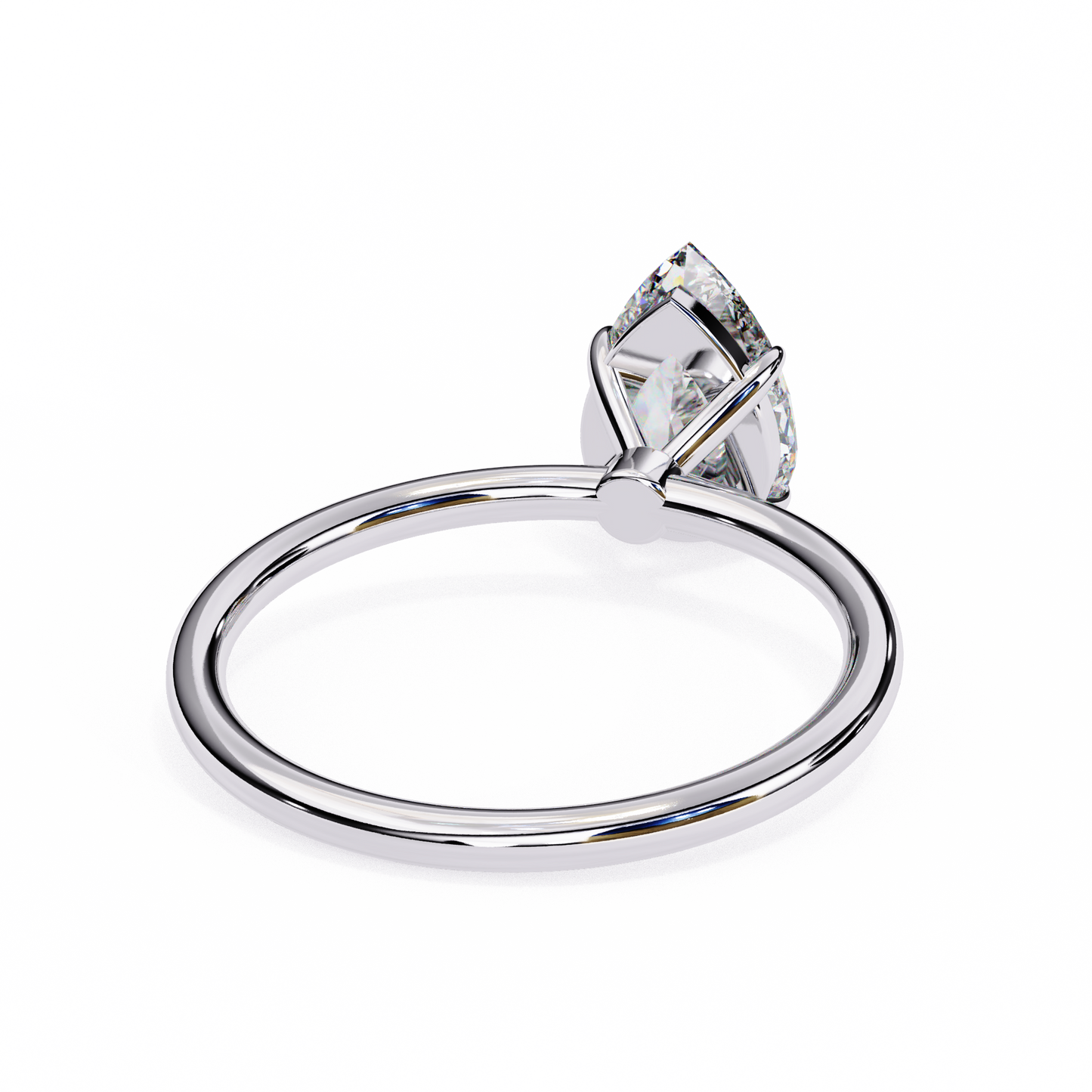 1.75 Ct Pear Cut Lab Grown Diamond Solitaire Engagement Ring/Pear Cut Diamond/CVD Diamond Ring/10k Gold/14k Gold/18k Gold/White Gold/Rose old/Yellow Gold/Prong Setting
