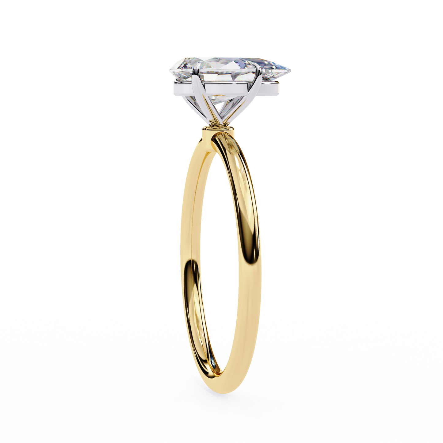 1.75 Ct Pear Cut Lab Grown Diamond Solitaire Engagement Ring/Pear Cut Diamond/CVD Diamond Ring/10k Gold/14k Gold/18k Gold/White Gold/Rose old/Yellow Gold/Prong Setting