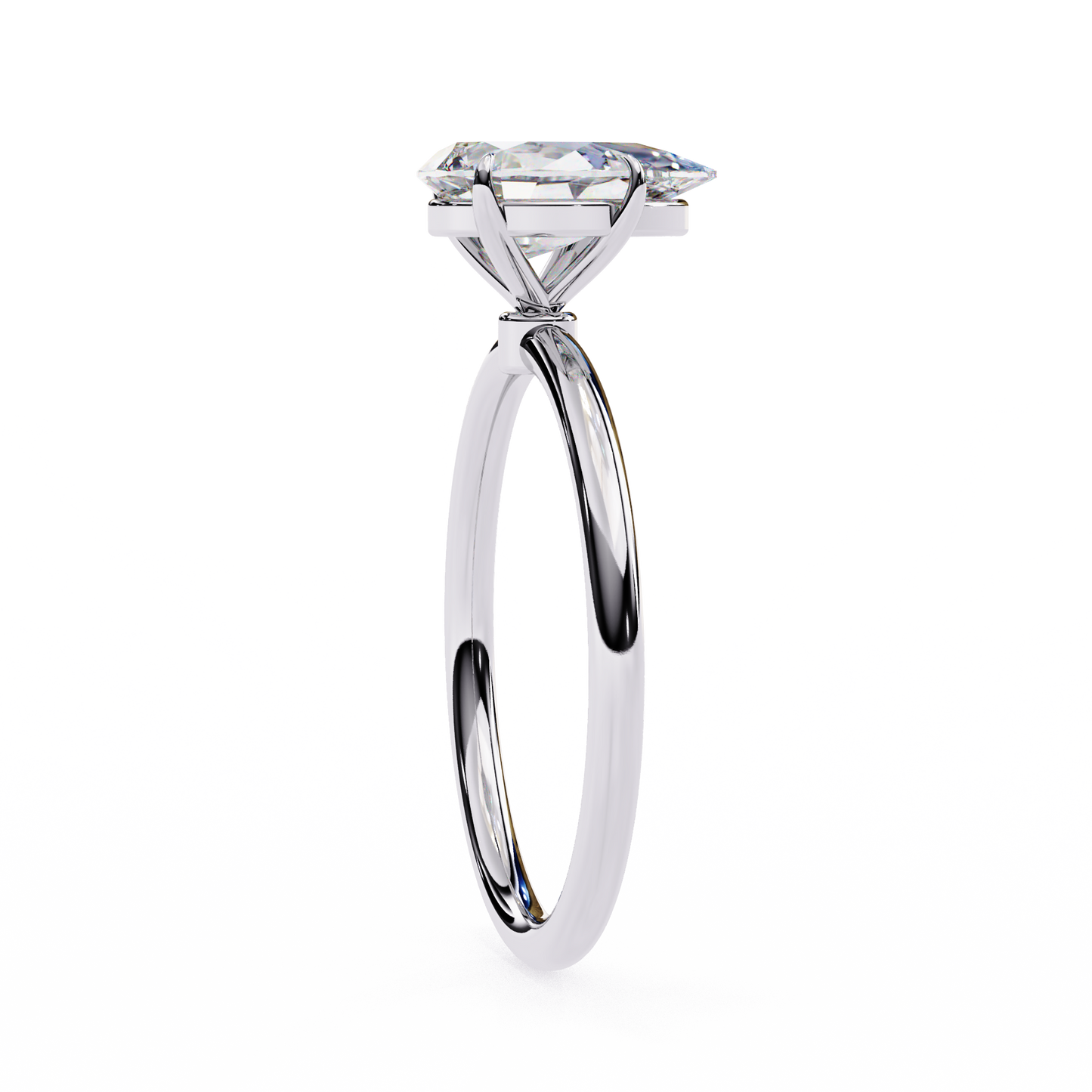 1.75 Ct Pear Cut Lab Grown Diamond Solitaire Engagement Ring/Pear Cut Diamond/CVD Diamond Ring/10k Gold/14k Gold/18k Gold/White Gold/Rose old/Yellow Gold/Prong Setting