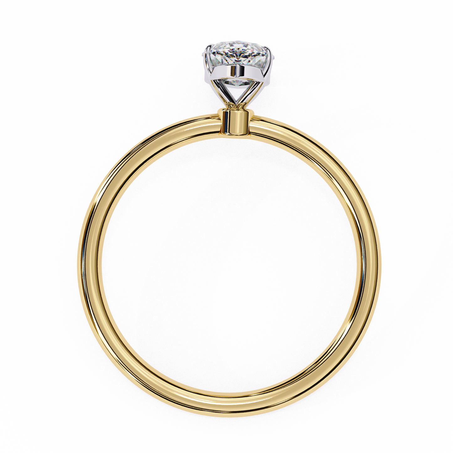 1.5 Ct Marquise Cut Lab Grown Diamond Yellow Gold Engagement Ring/Six Prong Setting/10k Gold/14k Gold/18k Gold/White Gold/Rose Gold/Yellow Gold/CVD Diamond Ring/Marquise Cut Diamond