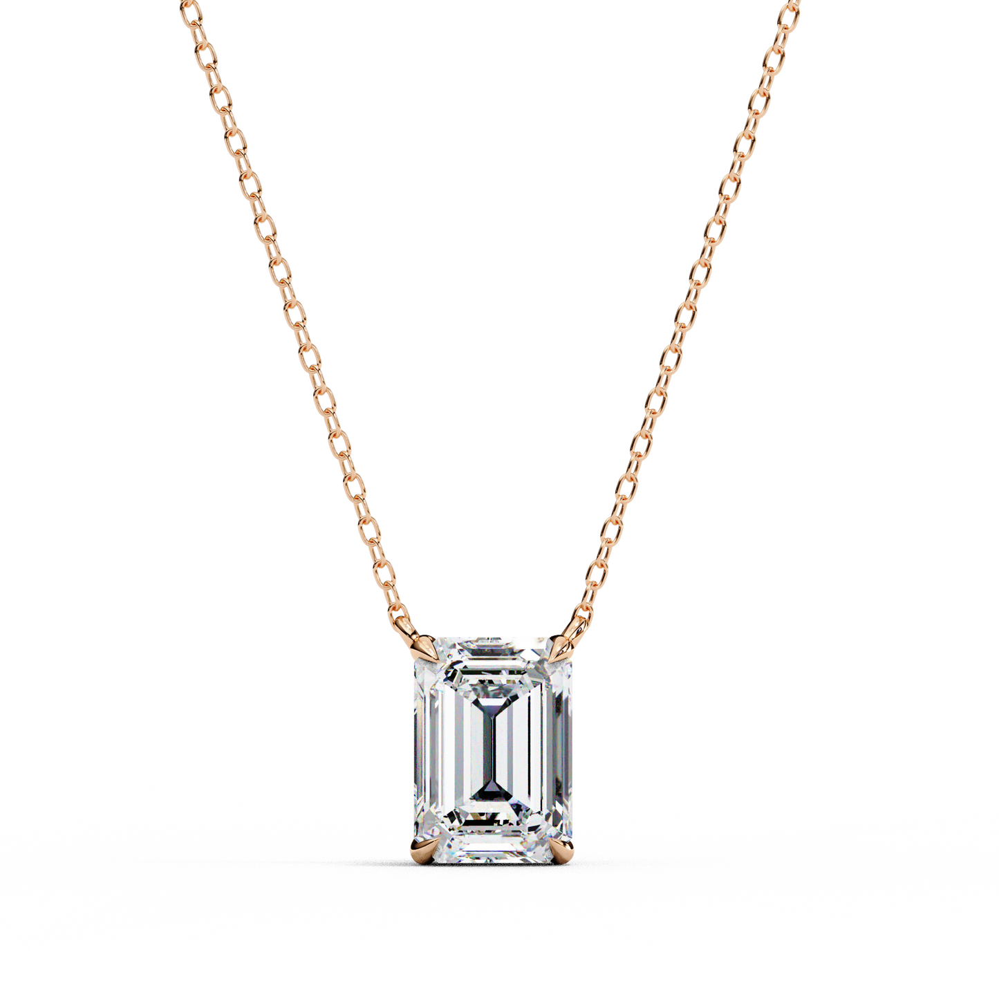 1.03 Ct Emerald Cut Lab Grown Diamond Four Prong Pendant/CVD Diamond Pendant/Gold Diamond Pendant/1 Ct Diamond Pendant/Solitaire Diamond Pendant/Anniversary Gift For Her/igi Certified/Ethical Diamond/Silver Pendant/Gold Pendant/CVD Diamond Pendant/EF Color Diamond/VS Clarity Diamond/Manmade Diamond/Lab Grown Diamond/Pendant Necklace/Emerald Cut Diamond/Pendant