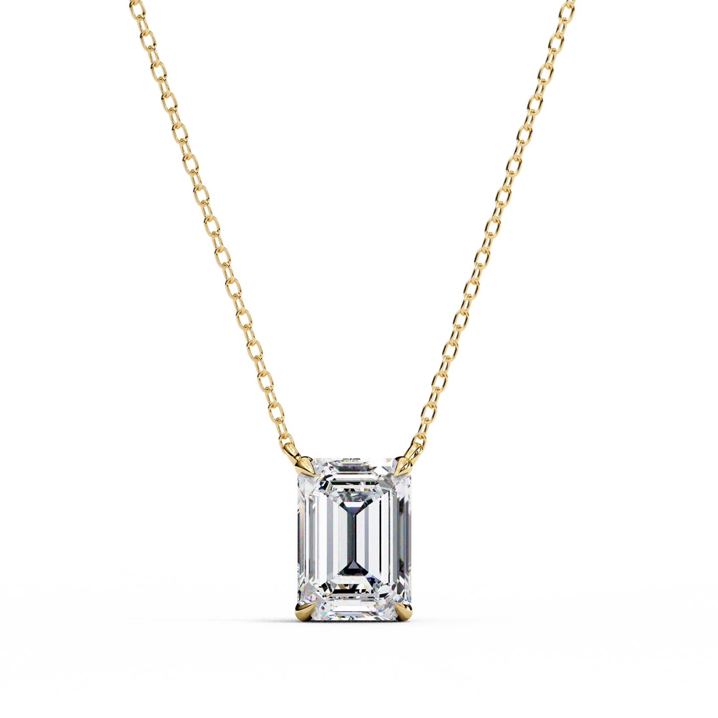 1.03 Ct Emerald Cut Lab Grown Diamond Four Prong Pendant/CVD Diamond Pendant/Gold Diamond Pendant/1 Ct Diamond Pendant/Solitaire Diamond Pendant/Anniversary Gift For Her/igi Certified/Ethical Diamond/Silver Pendant/Gold Pendant/CVD Diamond Pendant/EF Color Diamond/VS Clarity Diamond/Manmade Diamond/Lab Grown Diamond/Pendant Necklace/Emerald Cut Diamond/Pendant