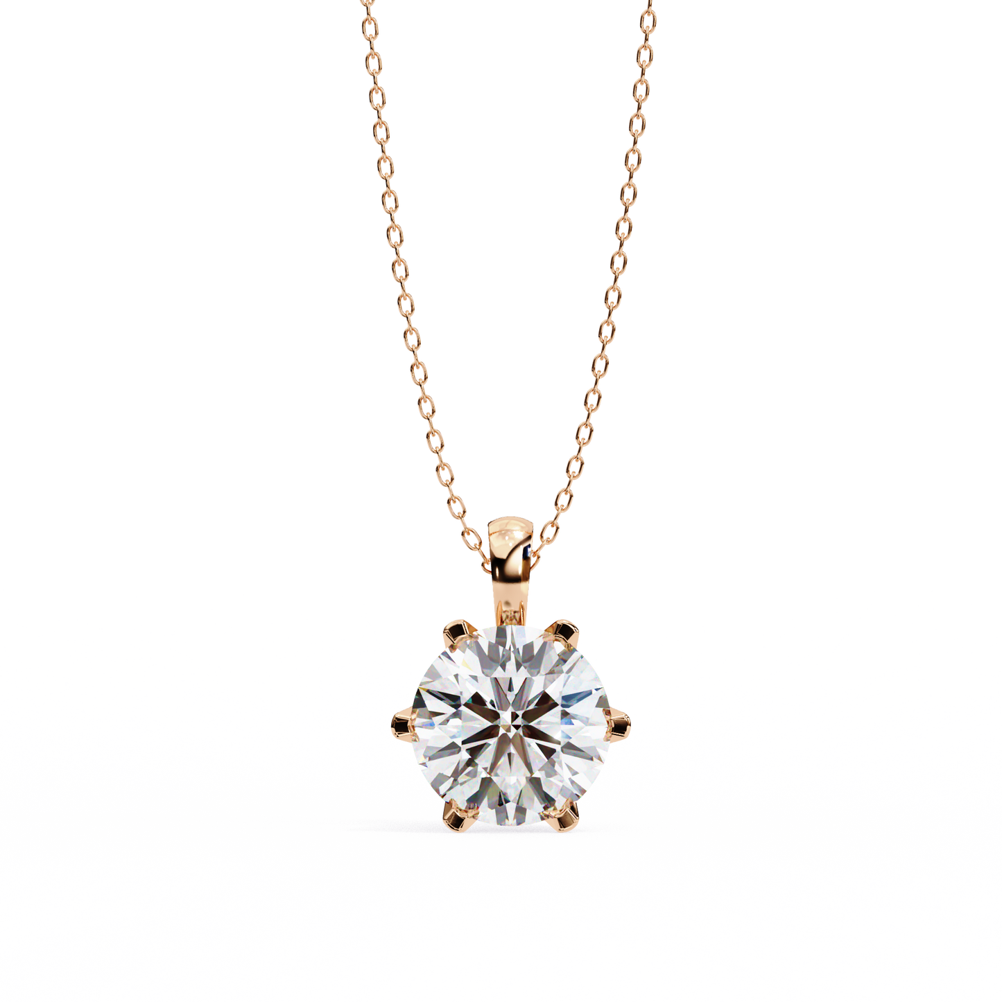 2.20 Ct Round Cut Lab Grown Diamond Six Prong Gold Pendant/CVD Diamond Pendant/Gold Diamond Pendant/2 Ct Diamond Pendant/Solitaire Diamond Pendant/Anniversary Gift For Her/igi Certified/Ethical Diamond/Silver Pendant/Gold Pendant/CVD Diamond Pendant/EF Color Diamond/VS Clarity Diamond/Manmade Diamond/Lab Grown Diamond/Pendant Necklace/Round Cut Diamond/Pendant