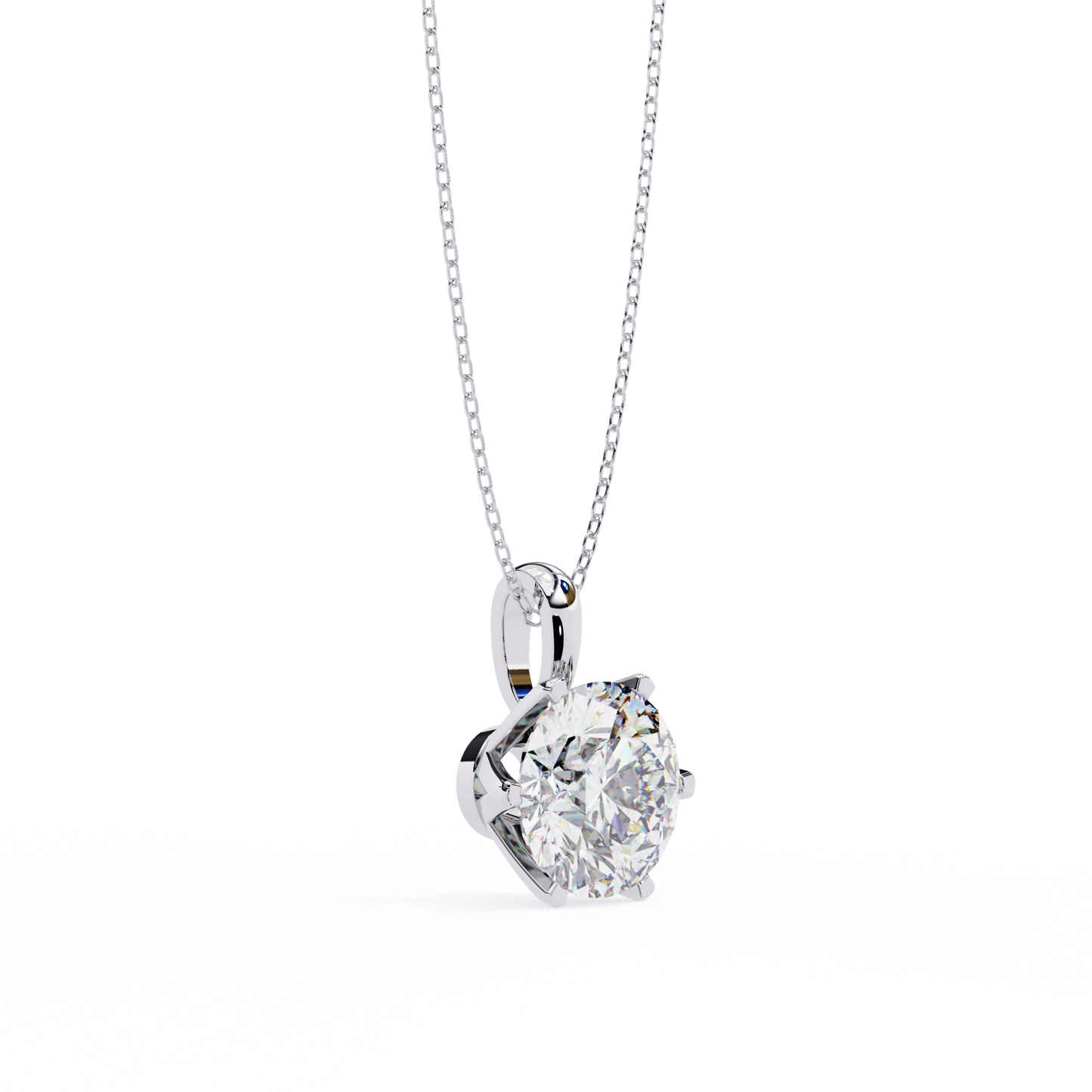 2.20 Ct Round Cut Lab Grown Diamond Six Prong Gold Pendant/CVD Diamond Pendant/Gold Diamond Pendant/2 Ct Diamond Pendant/Solitaire Diamond Pendant/Anniversary Gift For Her/igi Certified/Ethical Diamond/Silver Pendant/Gold Pendant/CVD Diamond Pendant/EF Color Diamond/VS Clarity Diamond/Manmade Diamond/Lab Grown Diamond/Pendant Necklace/Round Cut Diamond/Pendant
