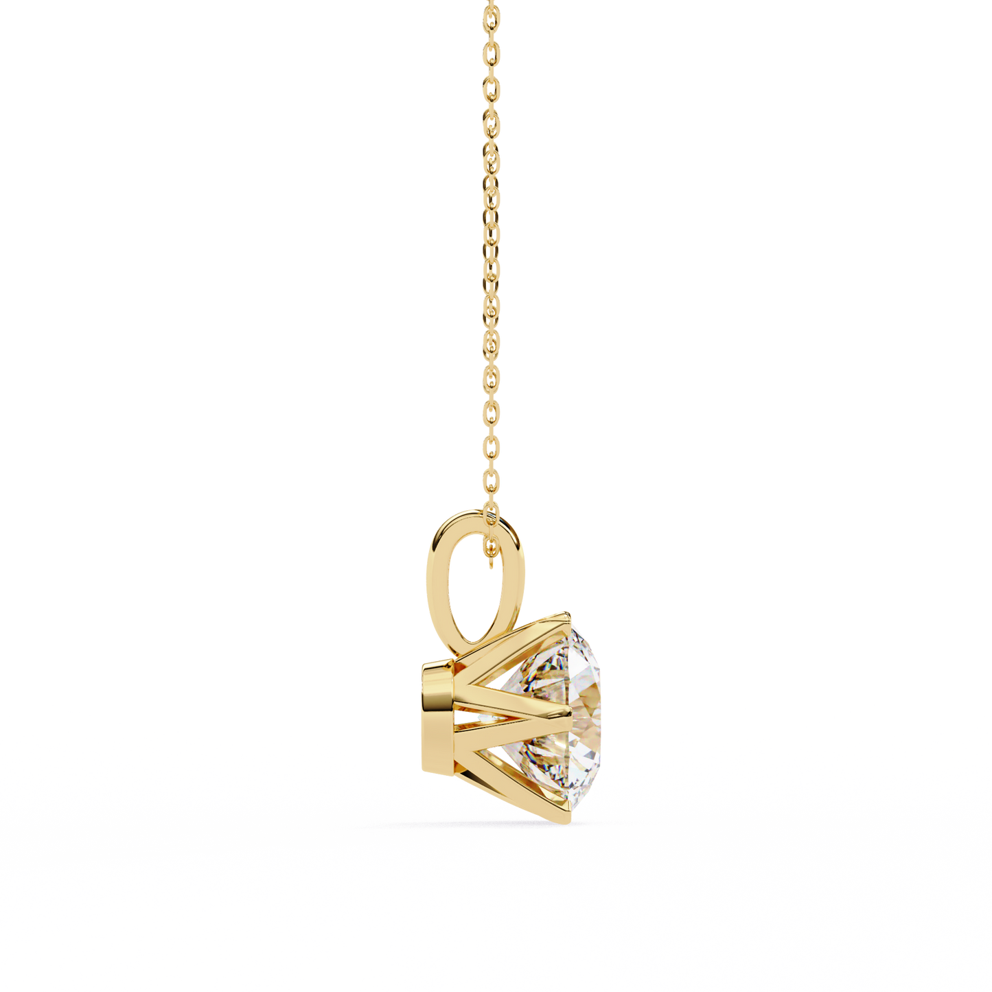 2.20 Ct Round Cut Lab Grown Diamond Six Prong Gold Pendant/CVD Diamond Pendant/Gold Diamond Pendant/2 Ct Diamond Pendant/Solitaire Diamond Pendant/Anniversary Gift For Her/igi Certified/Ethical Diamond/Silver Pendant/Gold Pendant/CVD Diamond Pendant/EF Color Diamond/VS Clarity Diamond/Manmade Diamond/Lab Grown Diamond/Pendant Necklace/Round Cut Diamond/Pendant