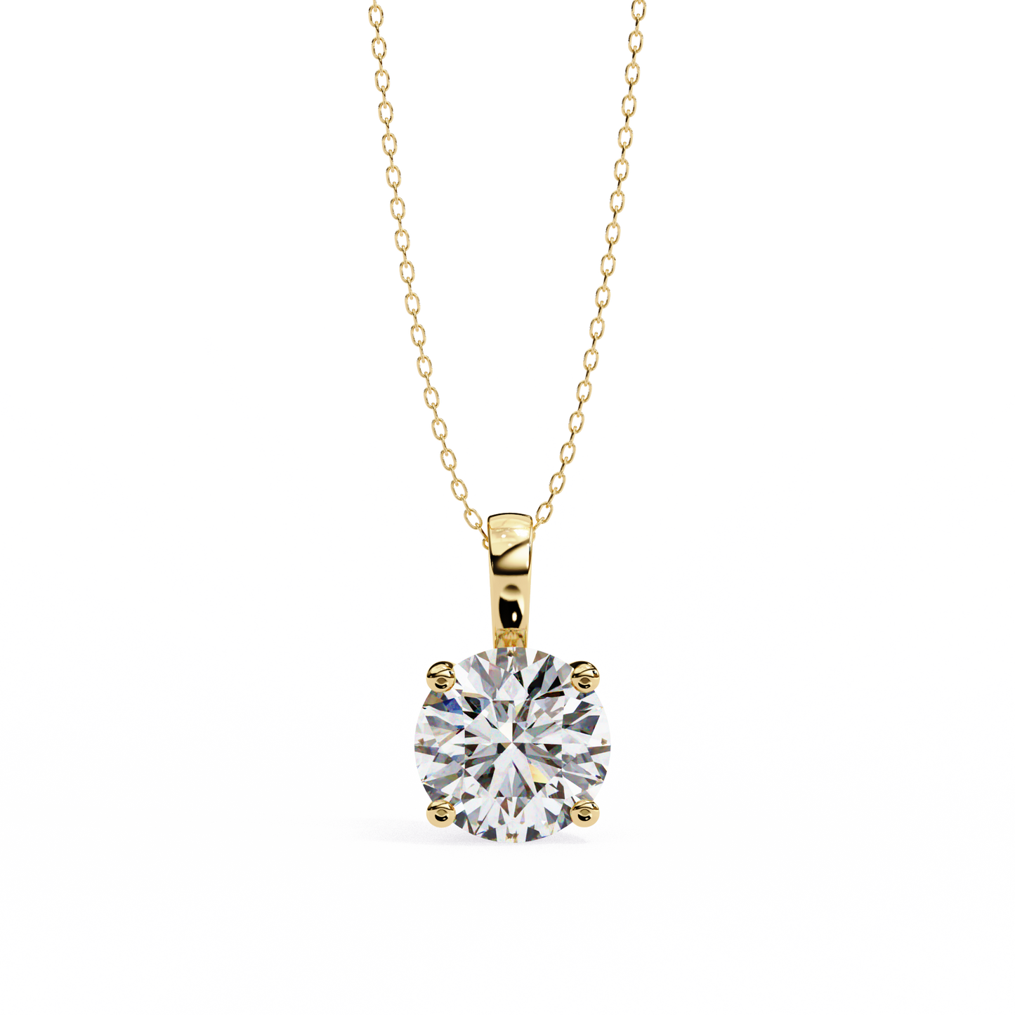 3.02 Ct Round Cut Lab Grown Diamond Four Prong Gold Pendant/CVD Diamond Pendant/Gold Diamond Pendant/3 Ct Diamond Pendant/Solitaire Diamond Pendant/Anniversary Gift For Her/igi Certified/Ethical Diamond/Silver Pendant/Gold Pendant/CVD Diamond Pendant/EF Color Diamond/VS Clarity Diamond/Manmade Diamond/Lab Grown Diamond/Pendant Necklace/Round Cut Diamond/Pendant