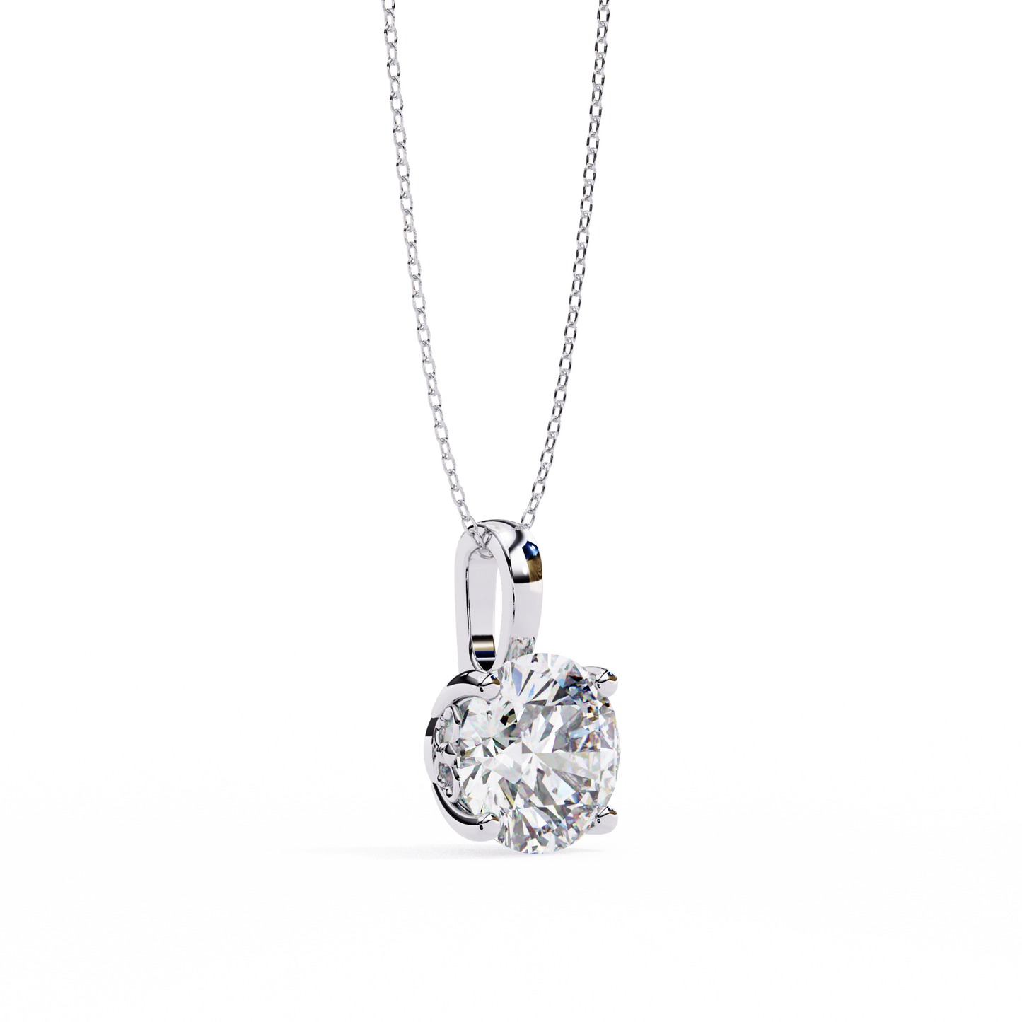 3.02 Ct Round Cut Lab Grown Diamond Four Prong Gold Pendant/CVD Diamond Pendant/Gold Diamond Pendant/3 Ct Diamond Pendant/Solitaire Diamond Pendant/Anniversary Gift For Her/igi Certified/Ethical Diamond/Silver Pendant/Gold Pendant/CVD Diamond Pendant/EF Color Diamond/VS Clarity Diamond/Manmade Diamond/Lab Grown Diamond/Pendant Necklace/Round Cut Diamond/Pendant