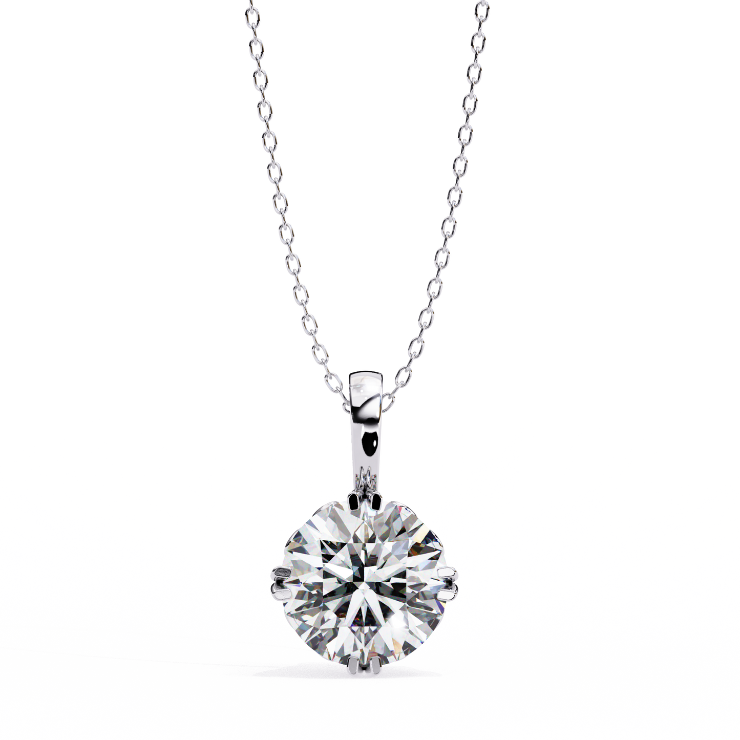 1.84 Ct Round Cut Lab Grown Diamond Solitaire Eight Prong Pendant/CVD Diamond Pendant/Gold Diamond Pendant/1 Ct Diamond Pendant/Solitaire Diamond Pendant/Anniversary Gift For Her/igi Certified/Ethical Diamond/Silver Pendant/Gold Pendant/CVD Diamond Pendant/EF Color Diamond/VS Clarity Diamond/Manmade Diamond/Lab Grown Diamond/Pendant Necklace/Round Cut Diamond/Pendant
