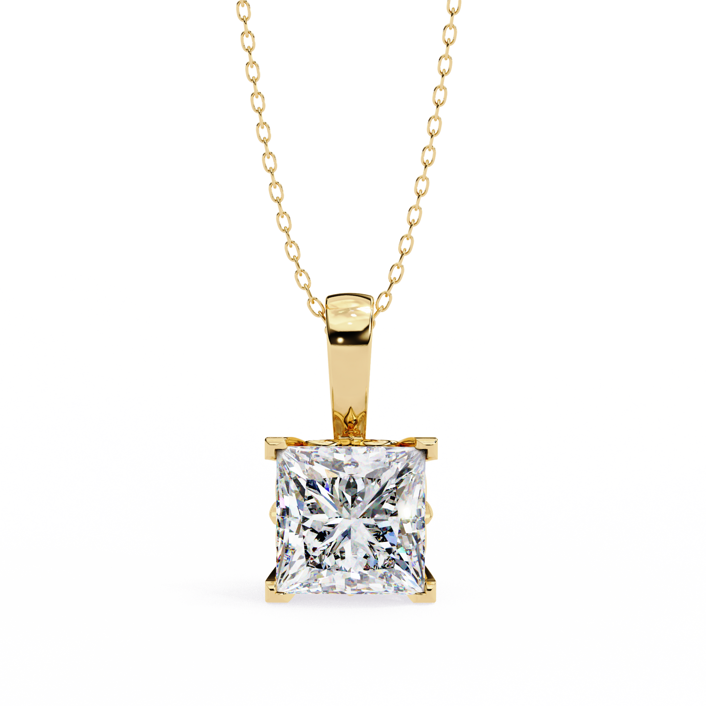 2.62 CT Princess Cut Lab Grown Diamond Solitaire Four Prong Pendant/CVD Diamond Pendant/Gold Diamond Pendant/2 Ct Diamond Pendant/Solitaire Diamond Pendant/Anniversary Gift For Her/igi Certified/Ethical Diamond/Silver Pendant/Gold Pendant/CVD Diamond Pendant/EF Color Diamond/VS Clarity Diamond/Manmade Diamond/Lab Grown Diamond/Pendant Necklace/Princess Cut Diamond/Pendant