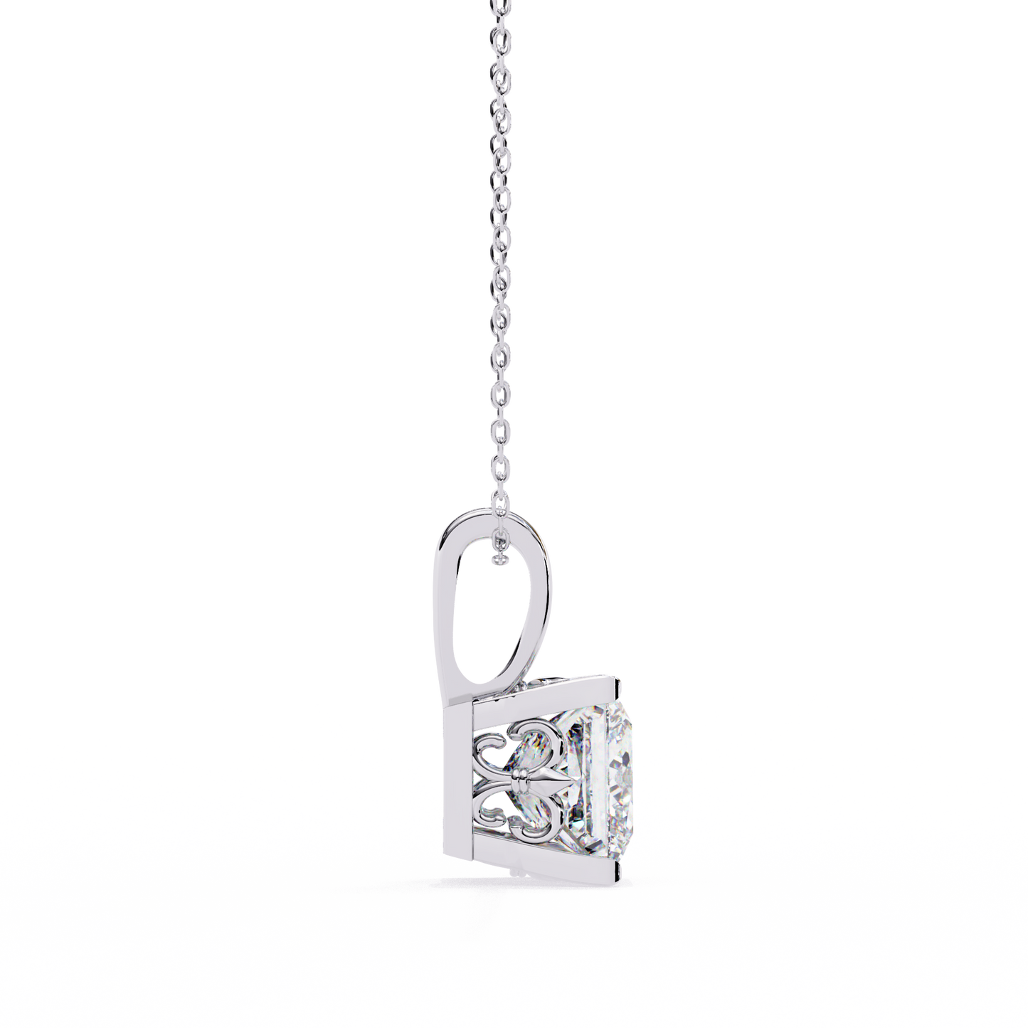 2.62 CT Princess Cut Lab Grown Diamond Solitaire Four Prong Pendant/CVD Diamond Pendant/Gold Diamond Pendant/2 Ct Diamond Pendant/Solitaire Diamond Pendant/Anniversary Gift For Her/igi Certified/Ethical Diamond/Silver Pendant/Gold Pendant/CVD Diamond Pendant/EF Color Diamond/VS Clarity Diamond/Manmade Diamond/Lab Grown Diamond/Pendant Necklace/Princess Cut Diamond/Pendant