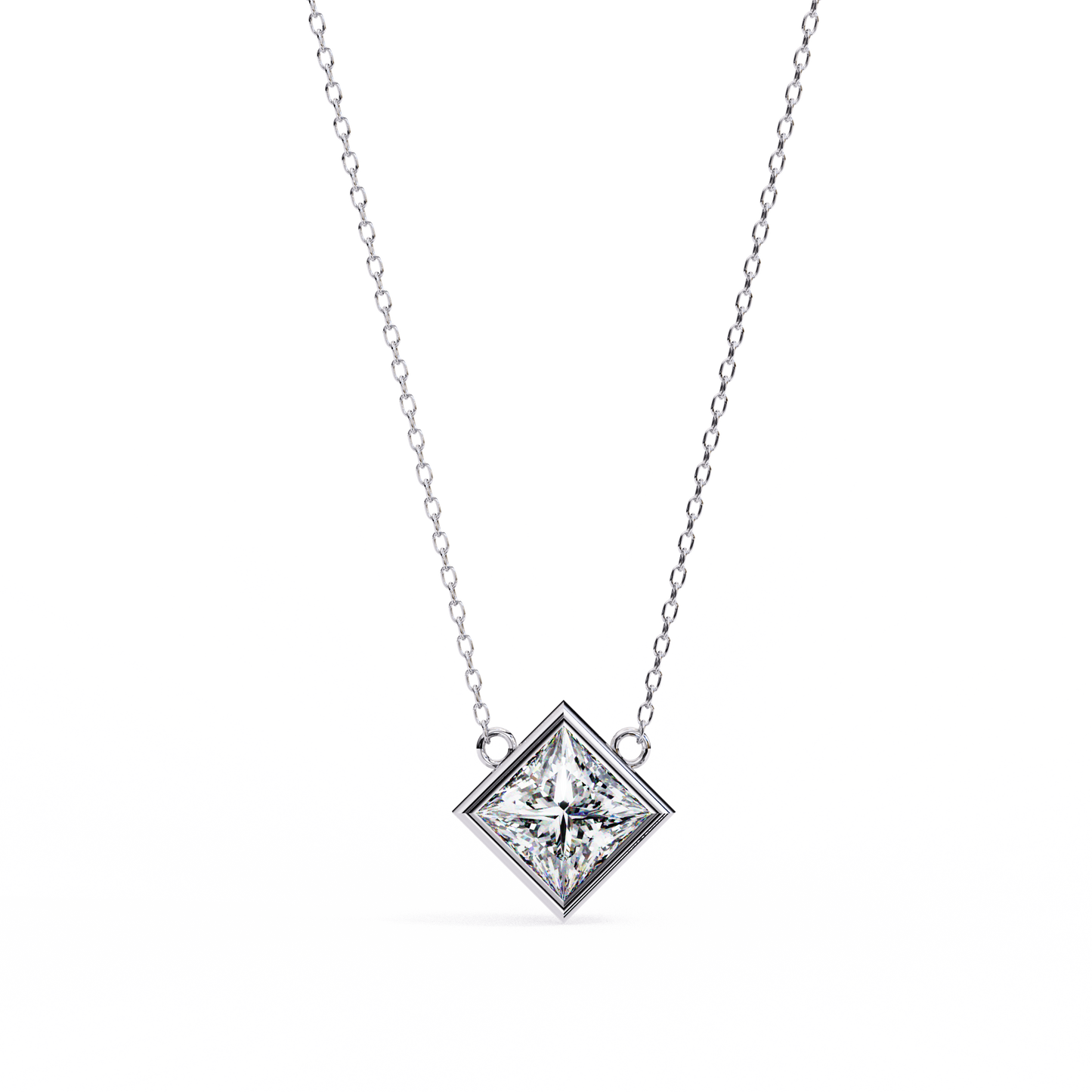 2.01 CT Princess Cut Lab Grown Diamond Bezel Pendant/CVD Diamond Pendant/Gold Diamond Pendant/2 Ct Diamond Pendant/Solitaire Diamond Pendant/Anniversary Gift For Her/igi Certified/Ethical Diamond/Silver Pendant/Gold Pendant/CVD Diamond Pendant/F Color Diamond/VS Clarity Diamond/Manmade Diamond/Lab Grown Diamond/Pendant Necklace/Princess Cut Diamond/Pendant