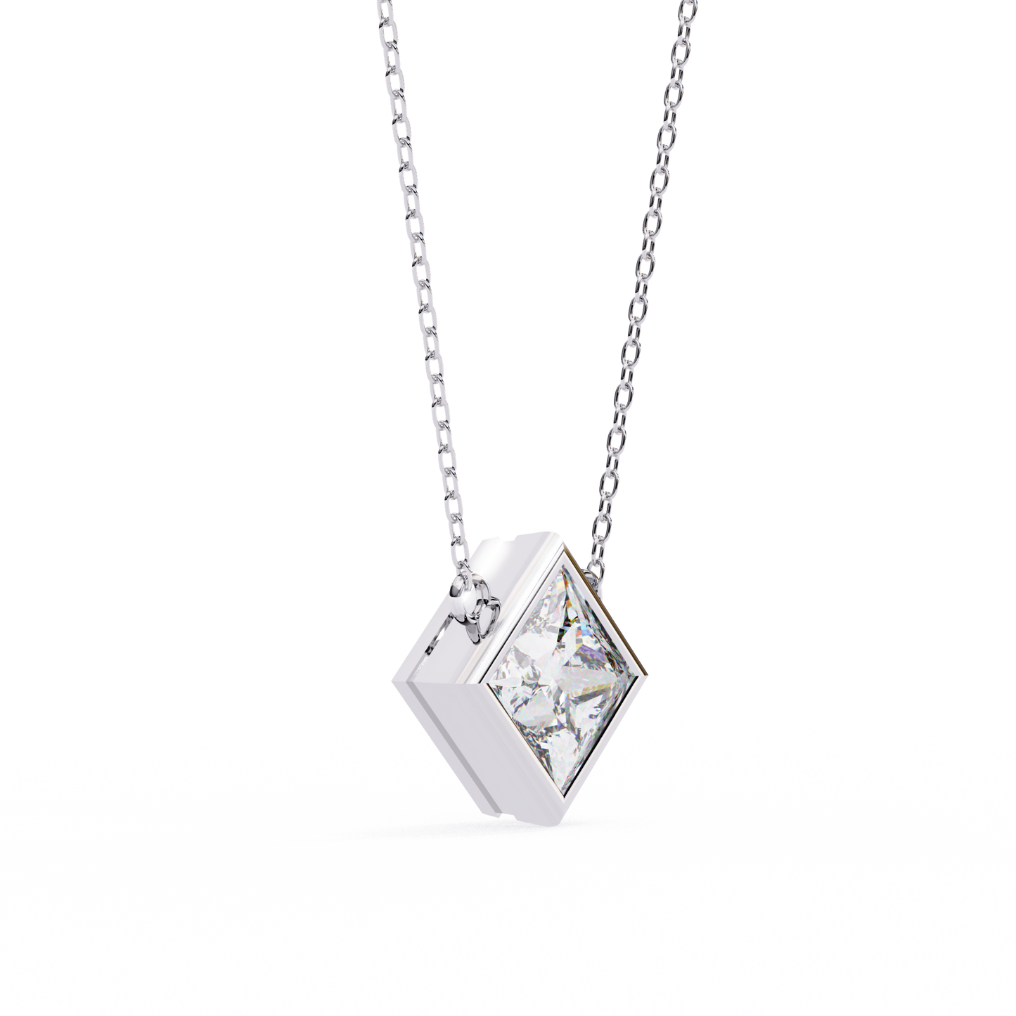 2.01 CT Princess Cut Lab Grown Diamond Bezel Pendant/CVD Diamond Pendant/Gold Diamond Pendant/2 Ct Diamond Pendant/Solitaire Diamond Pendant/Anniversary Gift For Her/igi Certified/Ethical Diamond/Silver Pendant/Gold Pendant/CVD Diamond Pendant/F Color Diamond/VS Clarity Diamond/Manmade Diamond/Lab Grown Diamond/Pendant Necklace/Princess Cut Diamond/Pendant