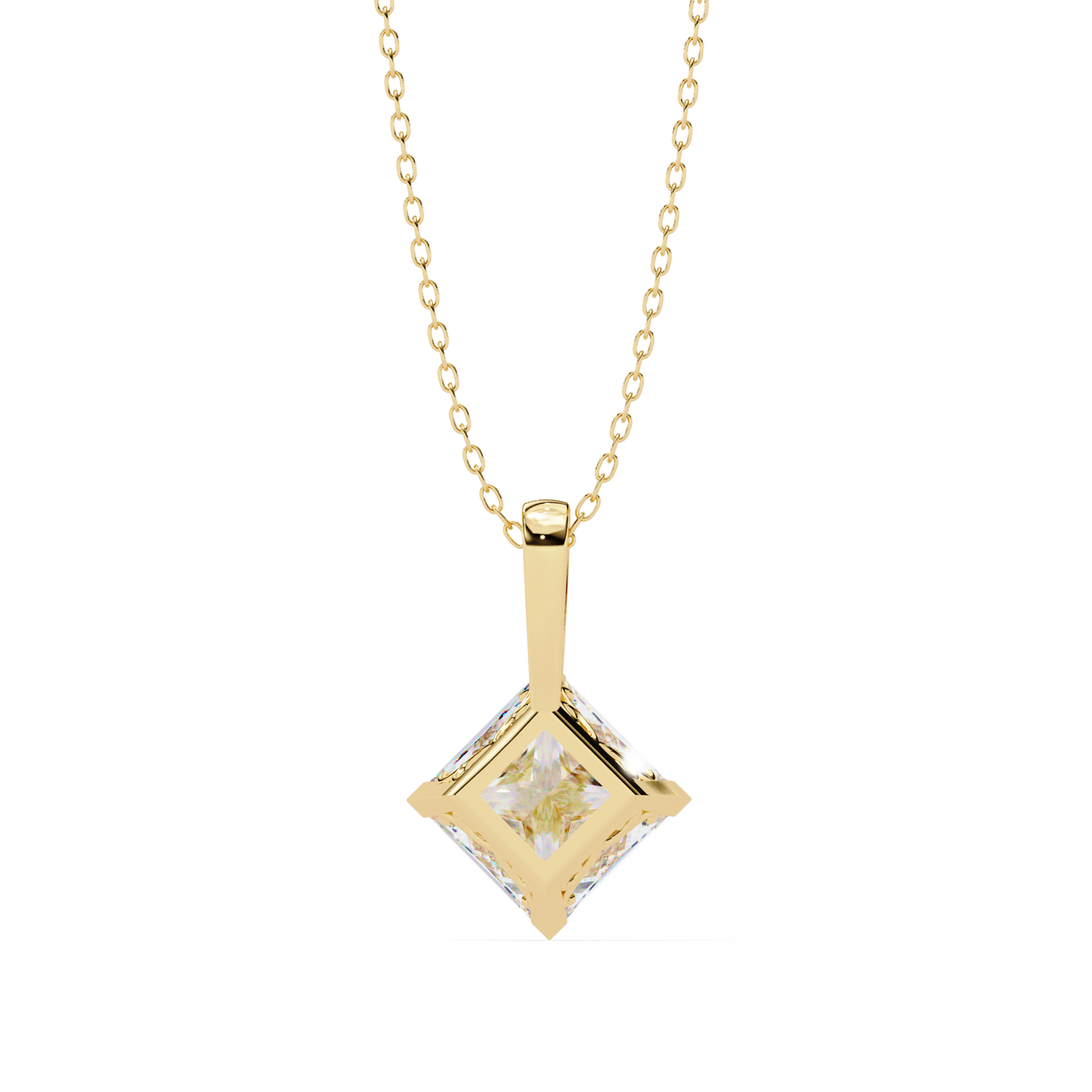 2.88 Ct Princess Cut Lab Grown Diamond Four Prong Pendant/CVD Diamond Pendant/Gold Diamond Pendant/2 Ct Diamond Pendant/Solitaire Diamond Pendant/Anniversary Gift For Her/igi Certified/Ethical Diamond/Silver Pendant/Gold Pendant/CVD Diamond Pendant/F Color Diamond/VS Clarity Diamond/Manmade Diamond/Lab Grown Diamond/Pendant Necklace/Princess Cut Diamond/Pendant