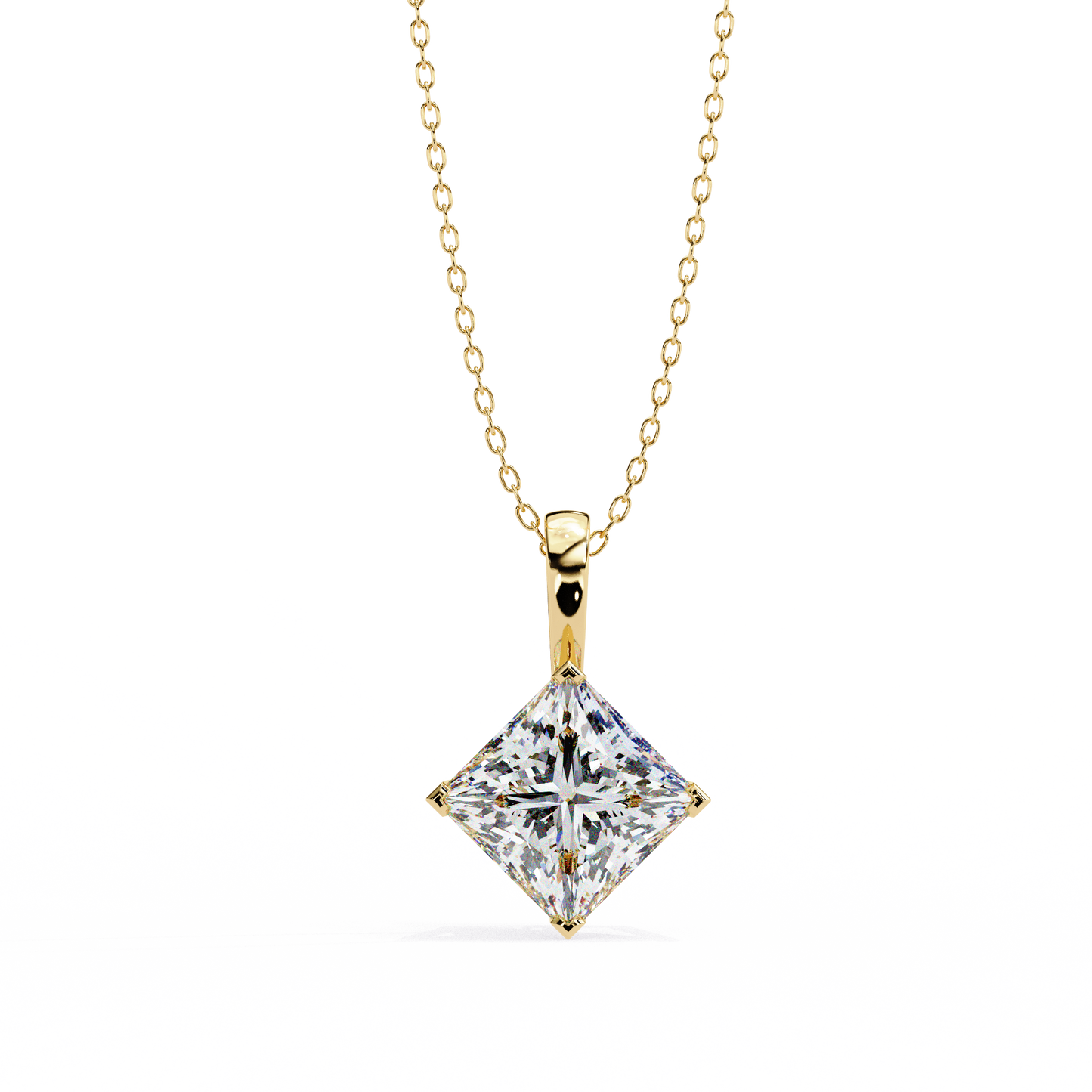 2.88 Ct Princess Cut Lab Grown Diamond Four Prong Pendant/CVD Diamond Pendant/Gold Diamond Pendant/2 Ct Diamond Pendant/Solitaire Diamond Pendant/Anniversary Gift For Her/igi Certified/Ethical Diamond/Silver Pendant/Gold Pendant/CVD Diamond Pendant/F Color Diamond/VS Clarity Diamond/Manmade Diamond/Lab Grown Diamond/Pendant Necklace/Princess Cut Diamond/Pendant