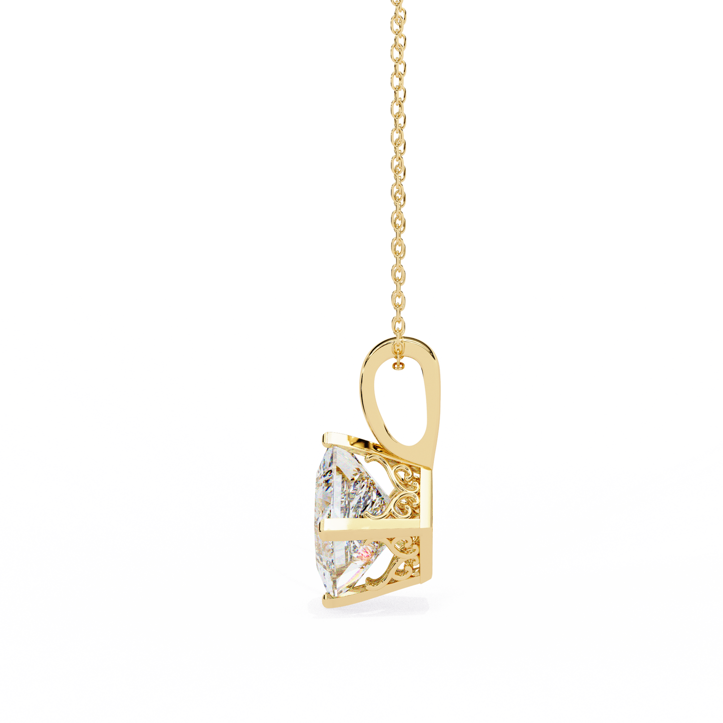 2.88 Ct Princess Cut Lab Grown Diamond Four Prong Pendant/CVD Diamond Pendant/Gold Diamond Pendant/2 Ct Diamond Pendant/Solitaire Diamond Pendant/Anniversary Gift For Her/igi Certified/Ethical Diamond/Silver Pendant/Gold Pendant/CVD Diamond Pendant/F Color Diamond/VS Clarity Diamond/Manmade Diamond/Lab Grown Diamond/Pendant Necklace/Princess Cut Diamond/Pendant
