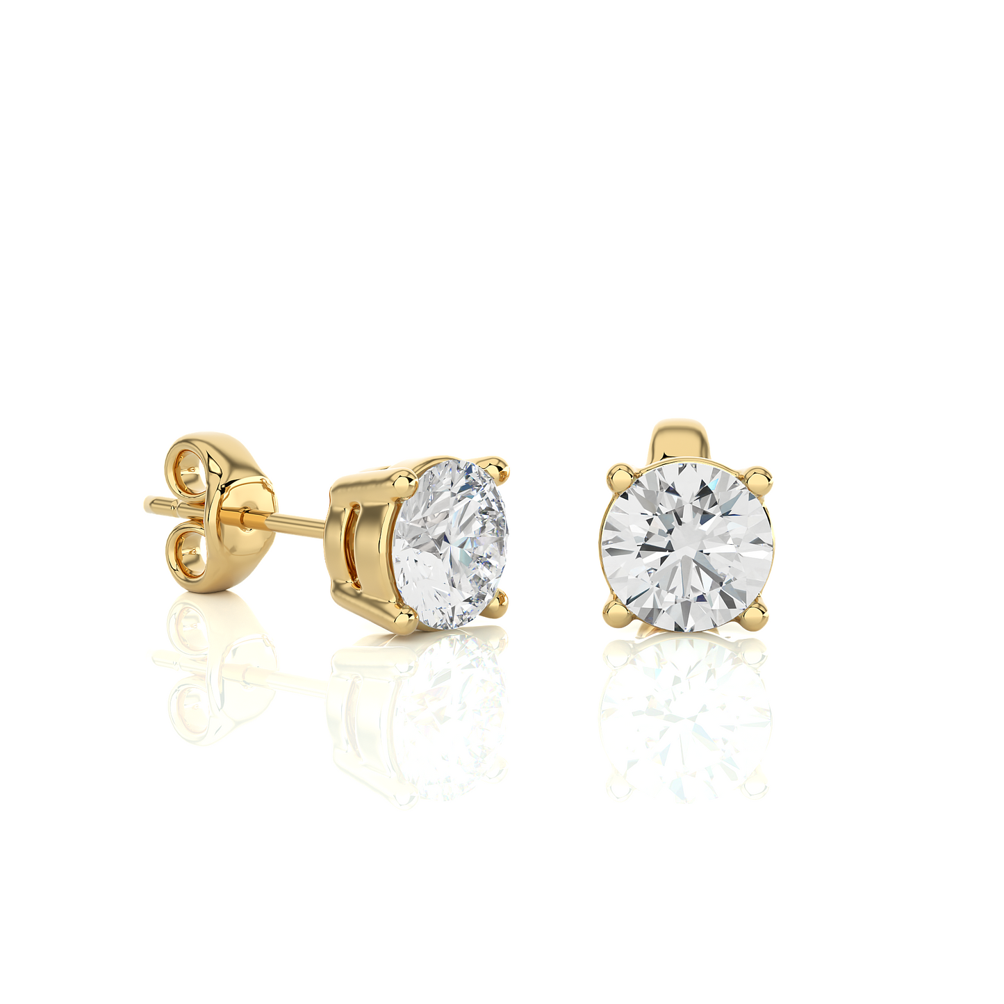 1.01 Ct For Each Round Cut Lab Grown Diamond Stud Earring/Gold CVD Diamond Earring/Anniversary Gift/Solitaire Diamond Stud Earring/1 Ct Diamond Earring/Prong Setting/igi Certified/Stud Earring/Ethical Diamond/Silver Earring/Gold Earring/CVD Diamond Earring/F Color Diamond/VS Clarity Diamond/Manmade Diamond/Lab Grown Diamond/Round Cut Diamond