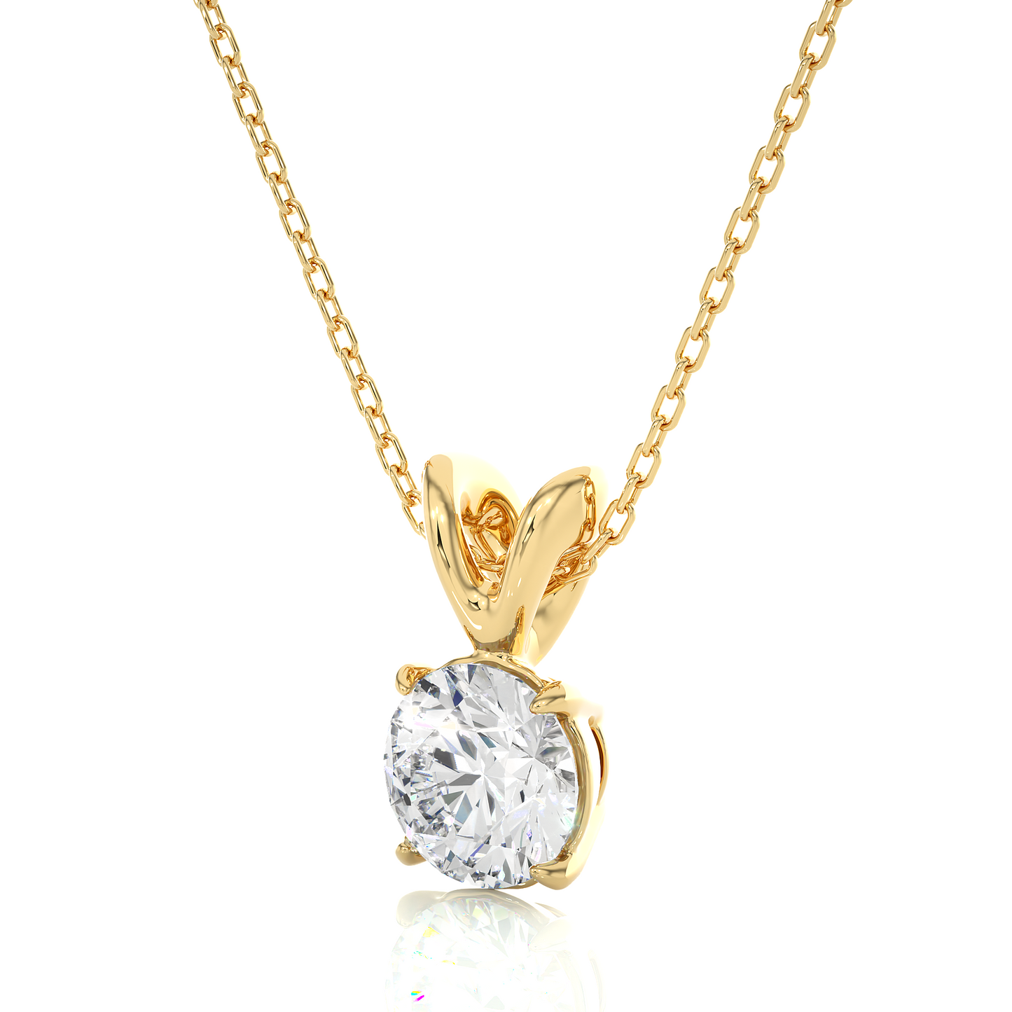 1.03 CT Round Cut Lab Grown Diamond Solitaire Pendant in Prong Setting/CVD Diamond Pendant/Gold Diamond Pendant/1 Ct Diamond Pendant/Solitaire Diamond Pendant/Anniversary Gift For Her/igi Certified/Ethical Diamond/Silver Pendant/Gold Pendant/CVD Diamond Pendant/E Color Diamond/VS Clarity Diamond/Manmade Diamond/Lab Grown Diamond/Pendant Necklace/Round Cut Diamond/Pendant