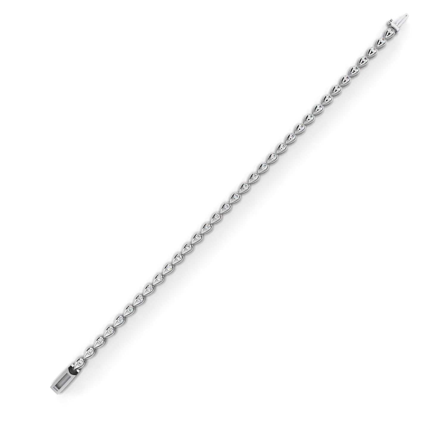 1.2 CTW Round Cut Lab Grown Diamond Flus Gold Bracelet/Gold Diamond Bracelet/1 CTW Diamond Bracelet/Solitaire Diamond Bracelet/Anniversary Gift For Her/igi Certified/Ethical Diamond/Silver Bracelet/Gold Bracelet/EF Color Diamond/VS Clarity Diamond/Manmade Diamond/Lab Grown Diamond/Round Cut Diamond/Bracelet