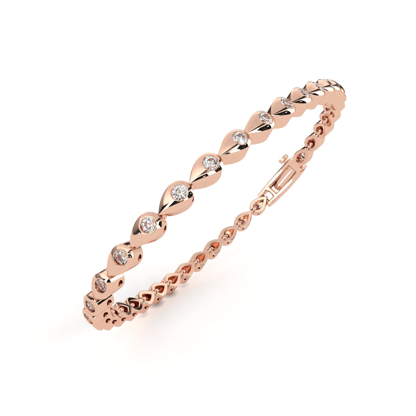 1.2 CTW Round Cut Lab Grown Diamond Flus Gold Bracelet/Gold Diamond Bracelet/1 CTW Diamond Bracelet/Solitaire Diamond Bracelet/Anniversary Gift For Her/igi Certified/Ethical Diamond/Silver Bracelet/Gold Bracelet/EF Color Diamond/VS Clarity Diamond/Manmade Diamond/Lab Grown Diamond/Round Cut Diamond/Bracelet