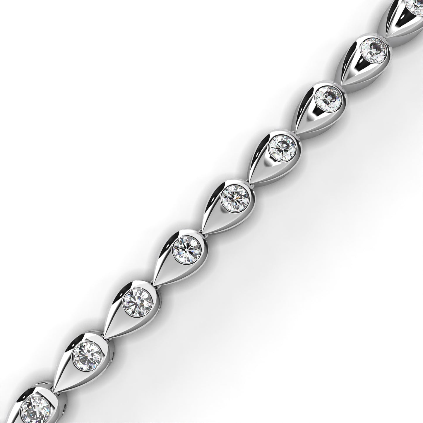 1.2 CTW Round Cut Lab Grown Diamond Flus Gold Bracelet/Gold Diamond Bracelet/1 CTW Diamond Bracelet/Solitaire Diamond Bracelet/Anniversary Gift For Her/igi Certified/Ethical Diamond/Silver Bracelet/Gold Bracelet/EF Color Diamond/VS Clarity Diamond/Manmade Diamond/Lab Grown Diamond/Round Cut Diamond/Bracelet
