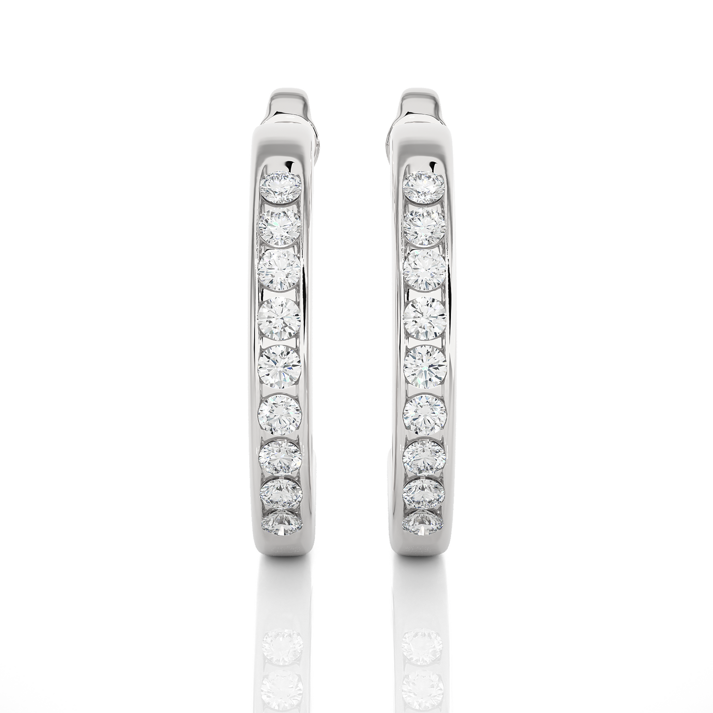 Vertical Mini Hoops/Round Stone Earrings/Gold CVD Diamond Earring/Anniversary Gift/Solitaire Diamond Stud Earring/1 Ct Diamond Earring/Prong Setting/igi Certified/Stud Earring/Ethical Diamond/Silver Earring/Gold Earring/CVD Diamond Earring/E Color Diamond/VS Clarity Diamond/Manmade Diamond/Lab Grown Diamond/Round Cut Diamond