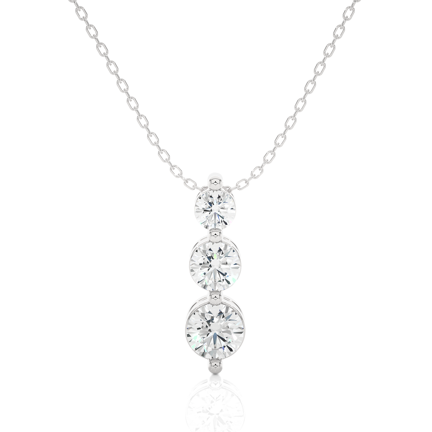 0.84 CTW Round Cut Lab Grown Diamond Three Stone Pendant/CVD Diamond Pendant/Gold Diamond Pendant/1 Ct Diamond Pendant/Solitaire Diamond Pendant/Anniversary Gift For Her/igi Certified/Ethical Diamond/Silver Pendant/Gold Pendant/CVD Diamond Pendant/EF Color Diamond/VS Clarity Diamond/Manmade Diamond/Lab Grown Diamond/Pendant Necklace/Round Cut Diamond/Pendant