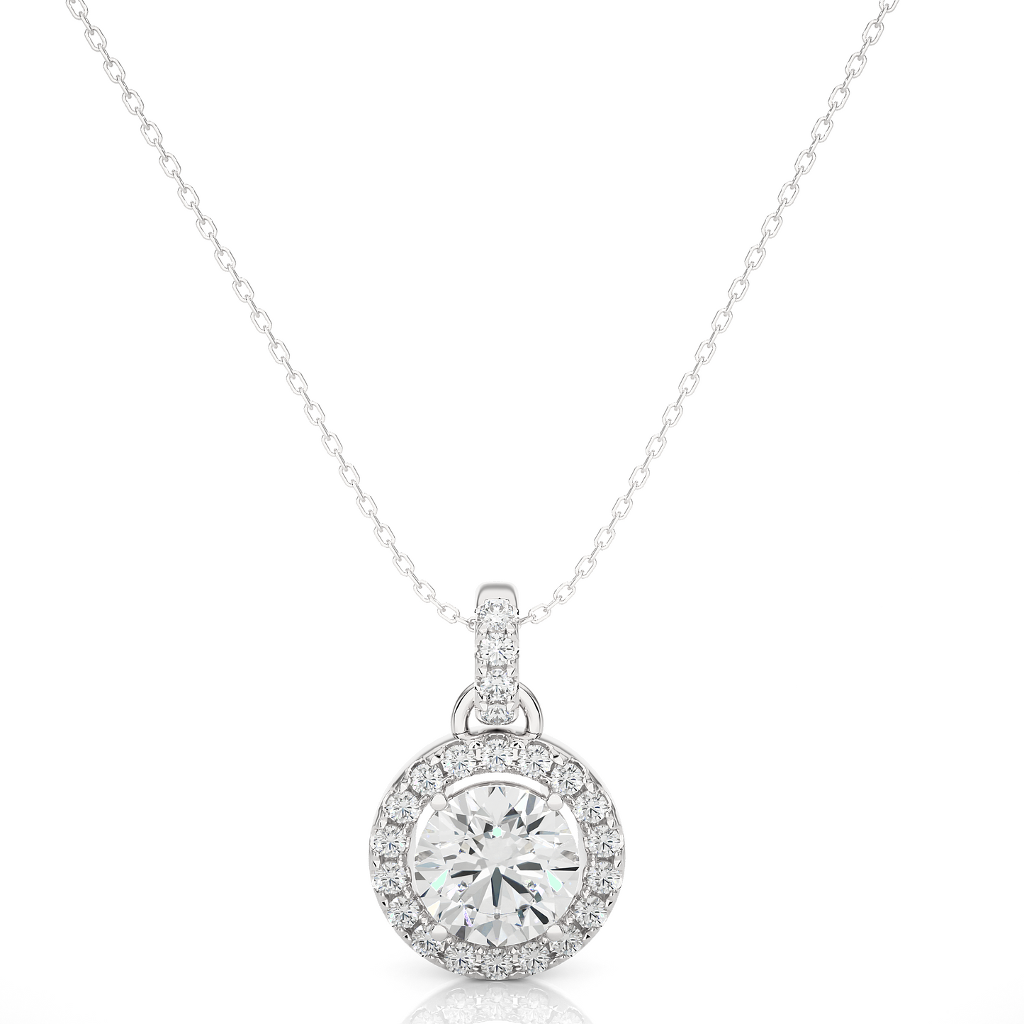 1.30 CT Round Cut Lab Grown Diamond Solitaire Pendant in Halo Setting/CVD Diamond Pendant/Gold Diamond Pendant/1 Ct Diamond Pendant/Solitaire Diamond Pendant/Anniversary Gift For Her/igi Certified/Ethical Diamond/Silver Pendant/Gold Pendant/CVD Diamond Pendant/EF Color Diamond/VS Clarity Diamond/Manmade Diamond/Lab Grown Diamond/Pendant Necklace/Round Cut Diamond/Pendant