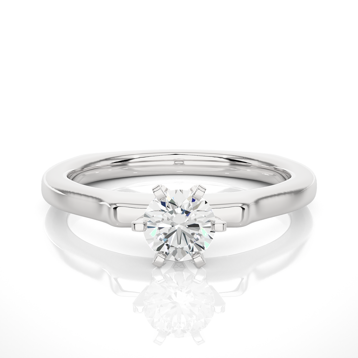 1.01 Ct Round Cut D-VS1 Lab Grown Diamond Engagement Ring/D Color/VS Clarity/1 Ct Diamond Ring/Six Prong Setting/CVD Diamond Ring/Rose Gold/Yellow Gold/White Gold/10k Gold/14k Gold/18k Gold