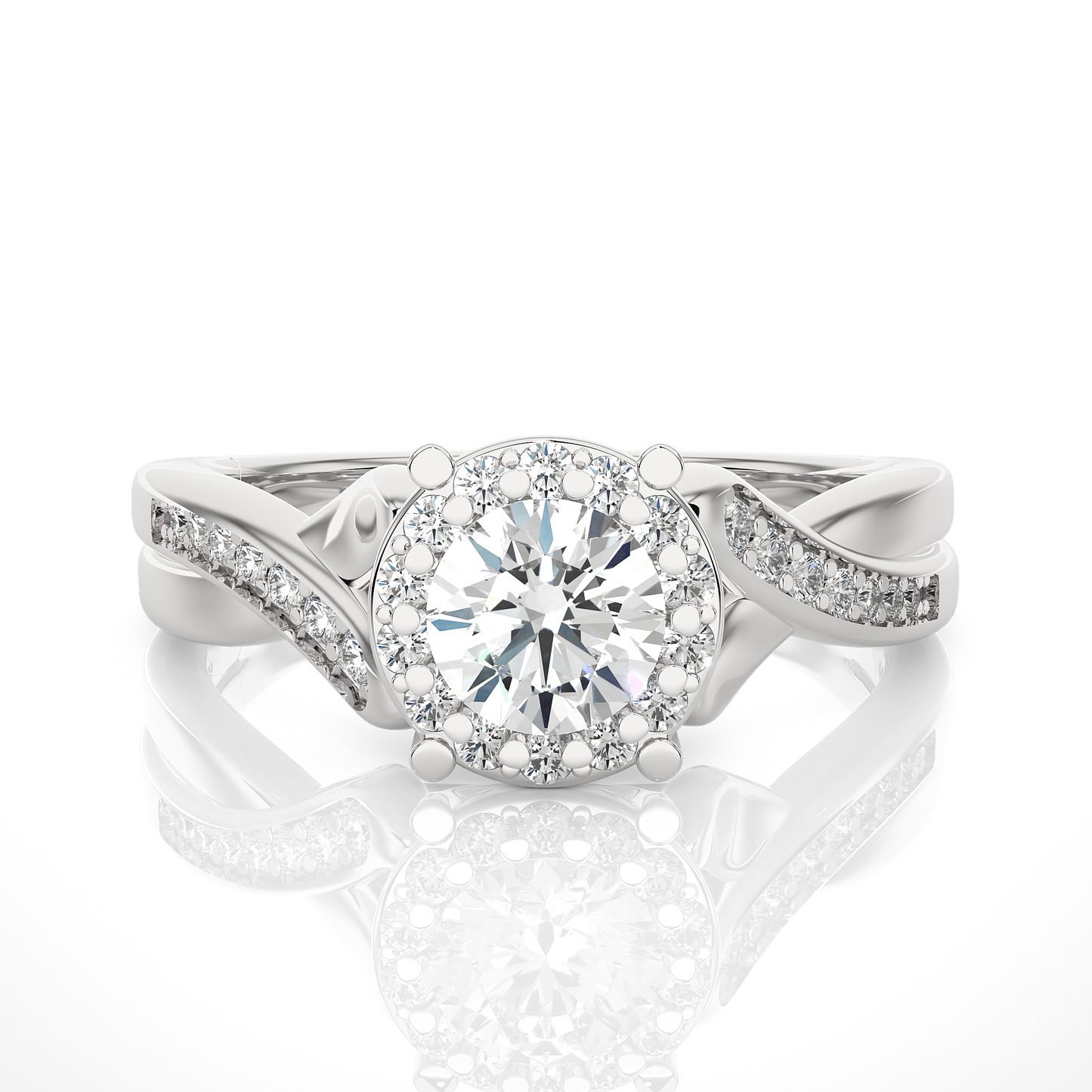 1 ct Vine Solitaire Ring/Engagement Ring/Wedding Ring/E Color/VS Clarity/1 Ct Diamond Ring/CVD Diamond Ring/Round Cut Diamond/Round Diamond Side Stone/Prong Set/Halo Set/Pave Set/10k Gold/14k Gold/18k Gold/Yellow Gold/White Gold/Rose Gold/Anniversary Gift