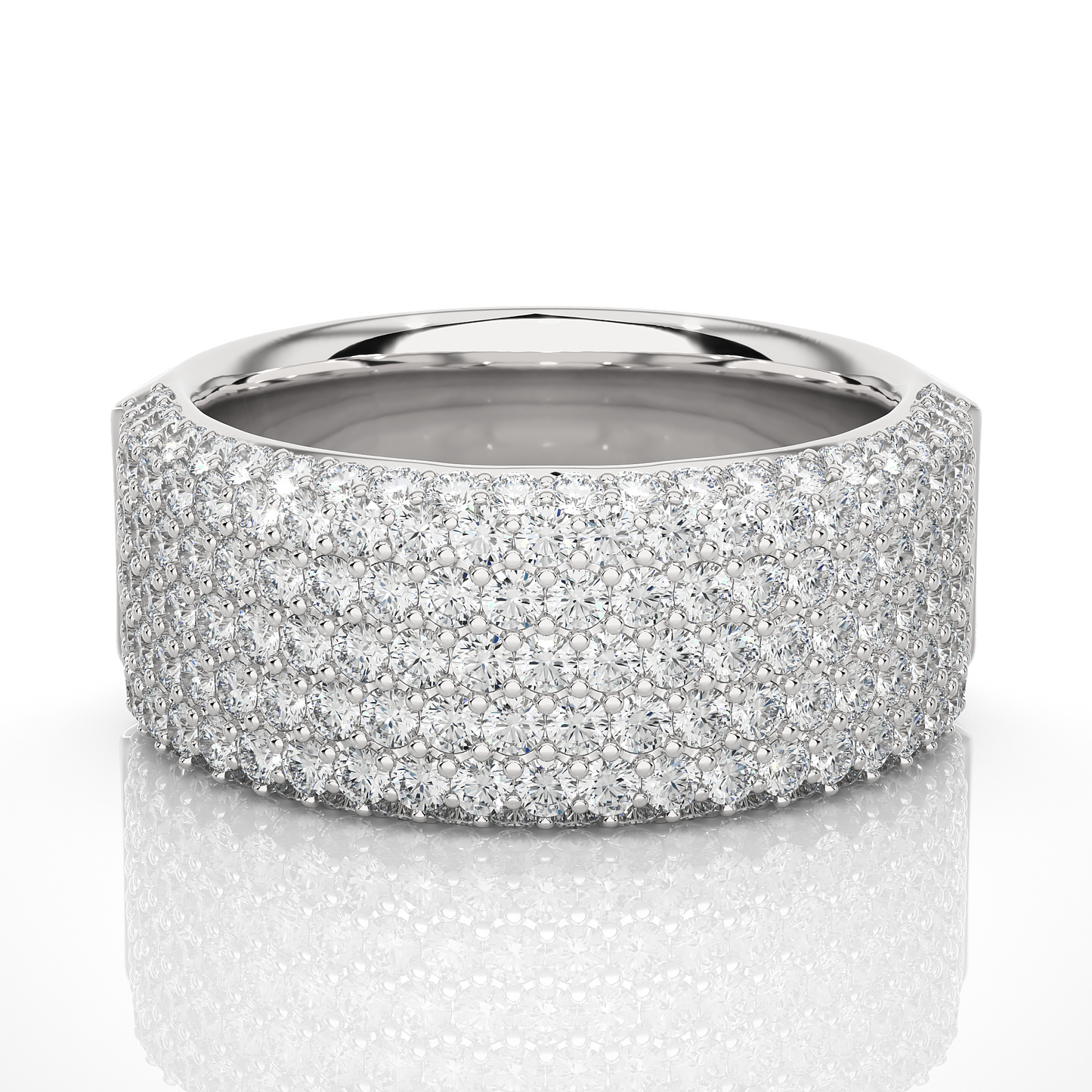 2.05 CTW Round Cut Lab Grown Diamond Rose Gold Wedding Band/Wedding Ring/EF Color/VS Clarity/2 CTW Diamond Band/CVD Diamond Band/Round Cut Diamond/Prong Set/Pave Set/10k Gold/14k Gold/18k Gold/Yellow Gold/White Gold/Rose Gold/Anniversary Gift