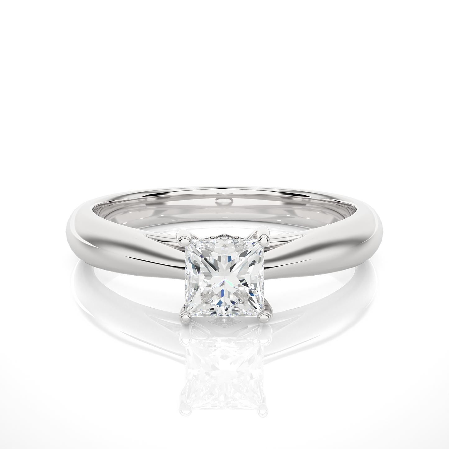 1.30 Ct Princess Cut F-VS2 Lab Grown Diamond Gold Engagement Ring/F Color/VS Clarity/Princess Cut Diamond/1 Ct Princess Diamond Ring/CVD Diamond Ring/10k Gold/14k Gold/18k Gold/Rose Gold/White Gold/Yellow Gold