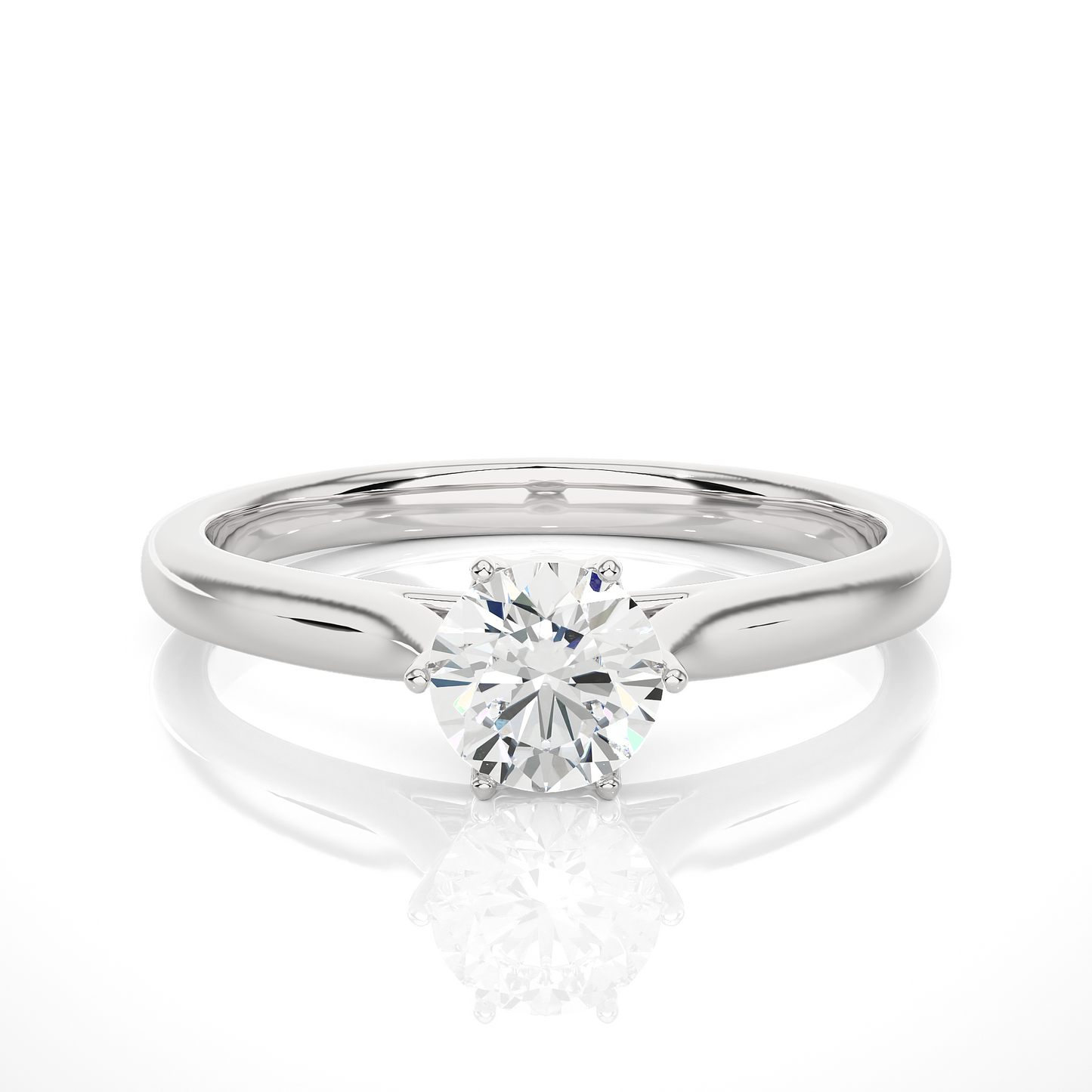 1.5 Ct Crown Solitaire Ring/Engagement Ring/Wedding Ring/E Color/VS Clarity/1 Ct Diamond Ring/CVD Diamond Ring/Round Cut Diamond/Six Prong Set/10k Gold/14k Gold/18k Gold/Yellow Gold/White Gold/Rose Gold/Anniversary Gift