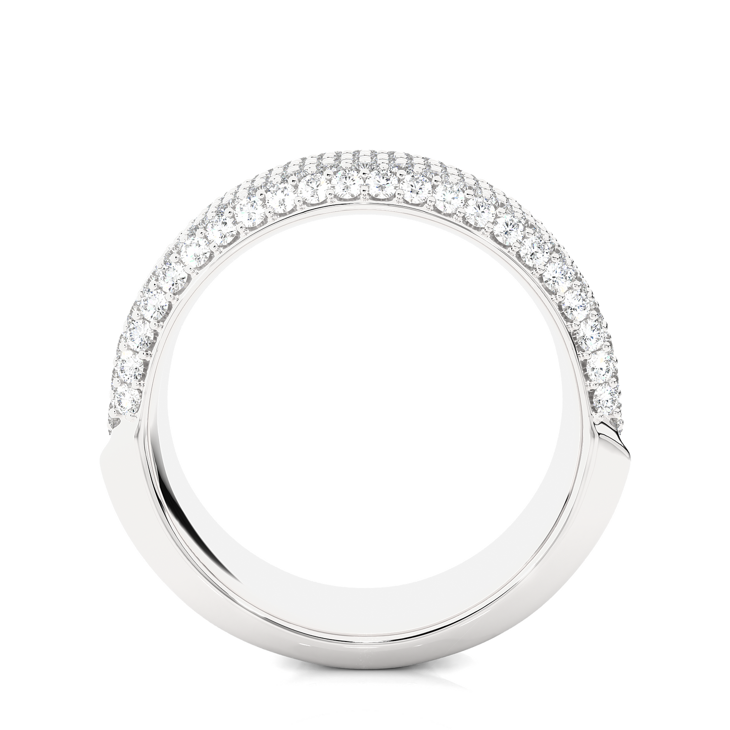 2.05 CTW Round Cut Lab Grown Diamond Rose Gold Wedding Band/Wedding Ring/EF Color/VS Clarity/2 CTW Diamond Band/CVD Diamond Band/Round Cut Diamond/Prong Set/Pave Set/10k Gold/14k Gold/18k Gold/Yellow Gold/White Gold/Rose Gold/Anniversary Gift