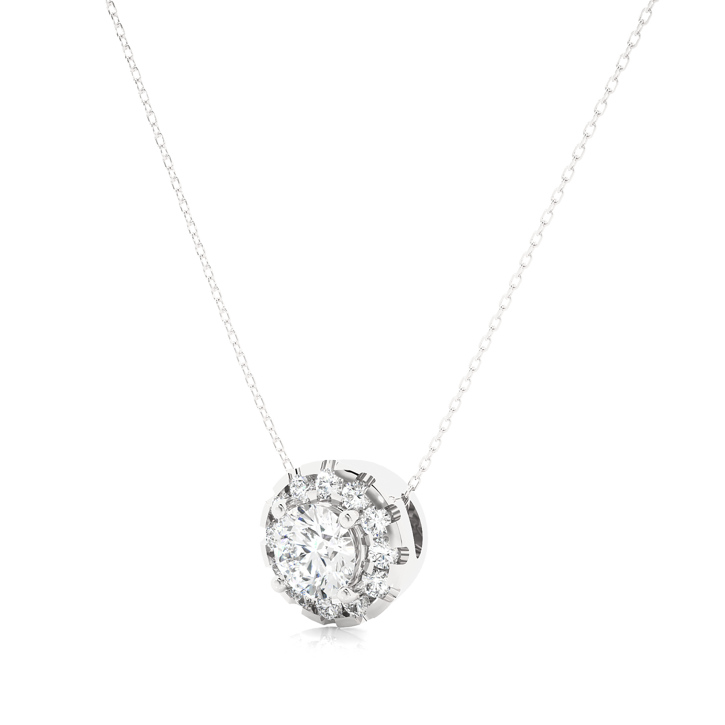 1.02 CT Round Cut Lab Grown Diamond Gold Pendant in Halo Setting/CVD Diamond Pendant/Gold Diamond Pendant/1 Ct Diamond Pendant/Solitaire Diamond Pendant/Anniversary Gift For Her/igi Certified/Ethical Diamond/Silver Pendant/Gold Pendant/CVD Diamond Pendant/E Color Diamond/VS Clarity Diamond/Manmade Diamond/Lab Grown Diamond/Pendant Necklace/Round Cut Diamond/Pendant