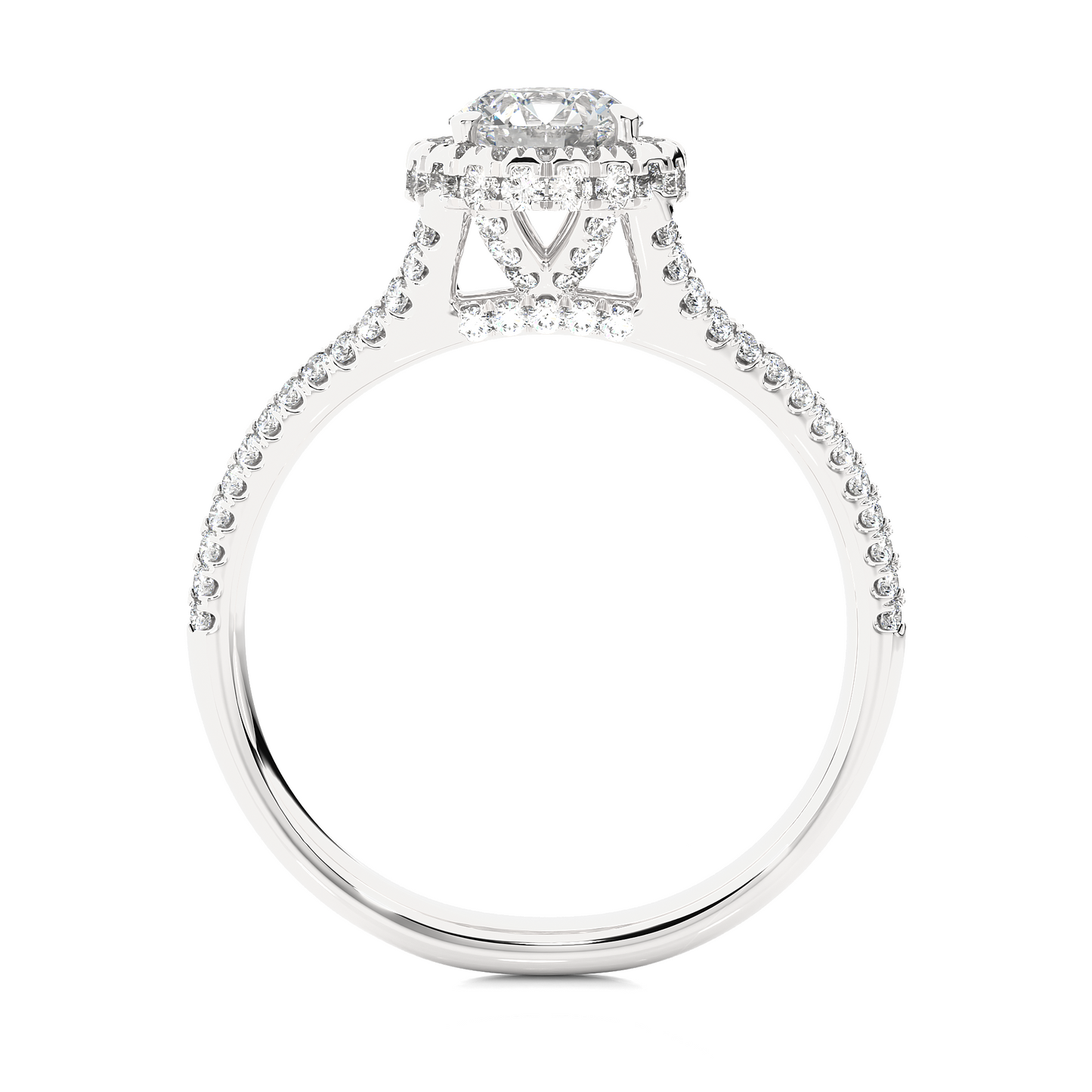 1.01 Ct Round Cut E-VS2 Lab Grown Diamond Engagement Ring/Wedding Ring/E Color/VS Clarity/1 Ct Diamond Ring/CVD Diamond Ring/Round Cut Diamond/Round Diamond Side Stone/Prong Set/Pave Set/10k Gold/14k Gold/18k Gold/Yellow Gold/White Gold/Rose Gold/Anniversary Gift