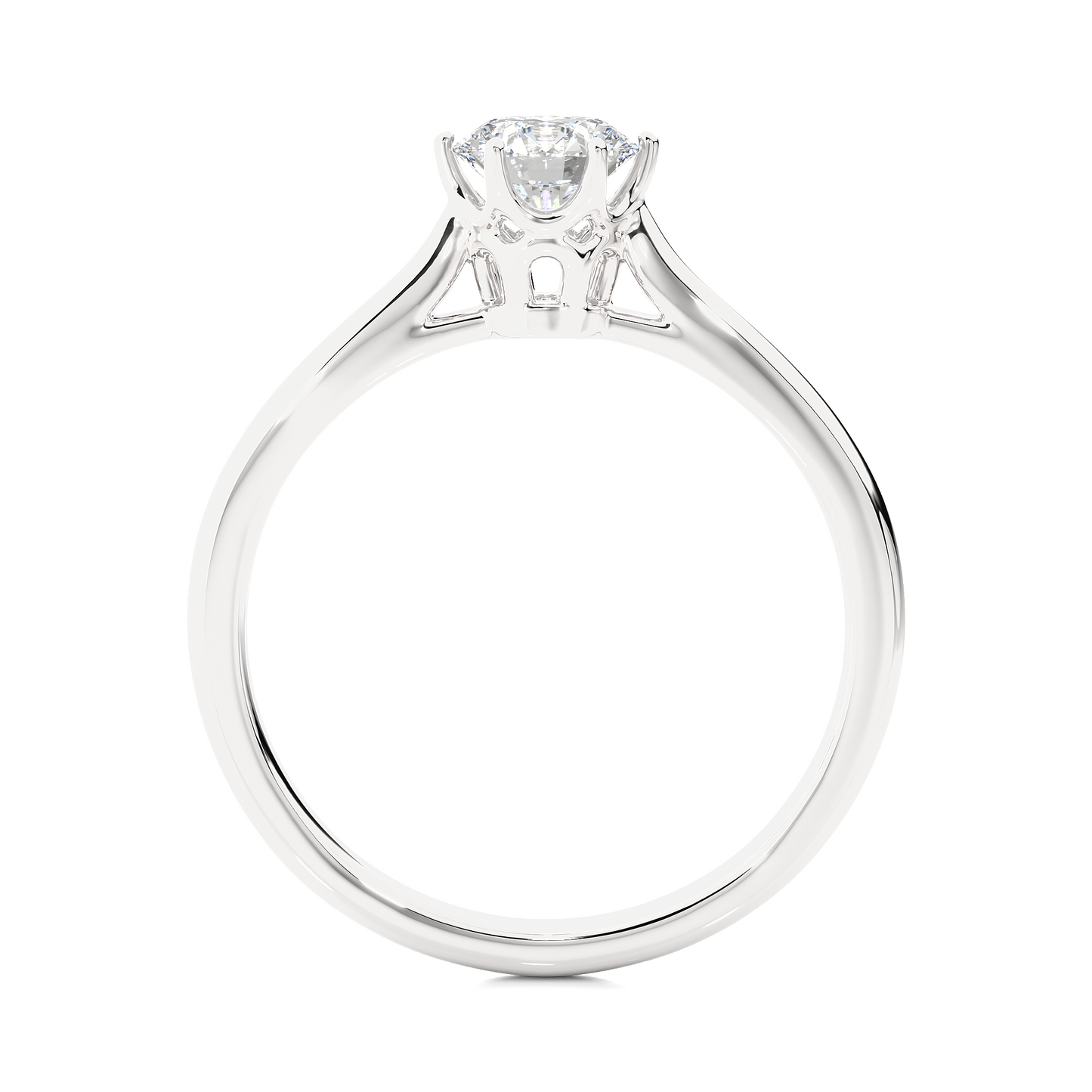1.5 Ct Crown Solitaire Ring/Engagement Ring/Wedding Ring/E Color/VS Clarity/1 Ct Diamond Ring/CVD Diamond Ring/Round Cut Diamond/Six Prong Set/10k Gold/14k Gold/18k Gold/Yellow Gold/White Gold/Rose Gold/Anniversary Gift