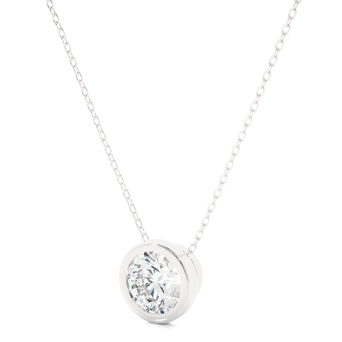1.08 CT Round Cut Lab Grown Diamond Solitaire Pendant in Bezel Setting/CVD Diamond Pendant/Gold Diamond Pendant/1 Ct Diamond Pendant/Solitaire Diamond Pendant/Anniversary Gift For Her/igi Certified/Ethical Diamond/Silver Pendant/Gold Pendant/CVD Diamond Pendant/E Color Diamond/VS Clarity Diamond/Manmade Diamond/Lab Grown Diamond/Pendant Necklace/Round Cut Diamond/Pendant