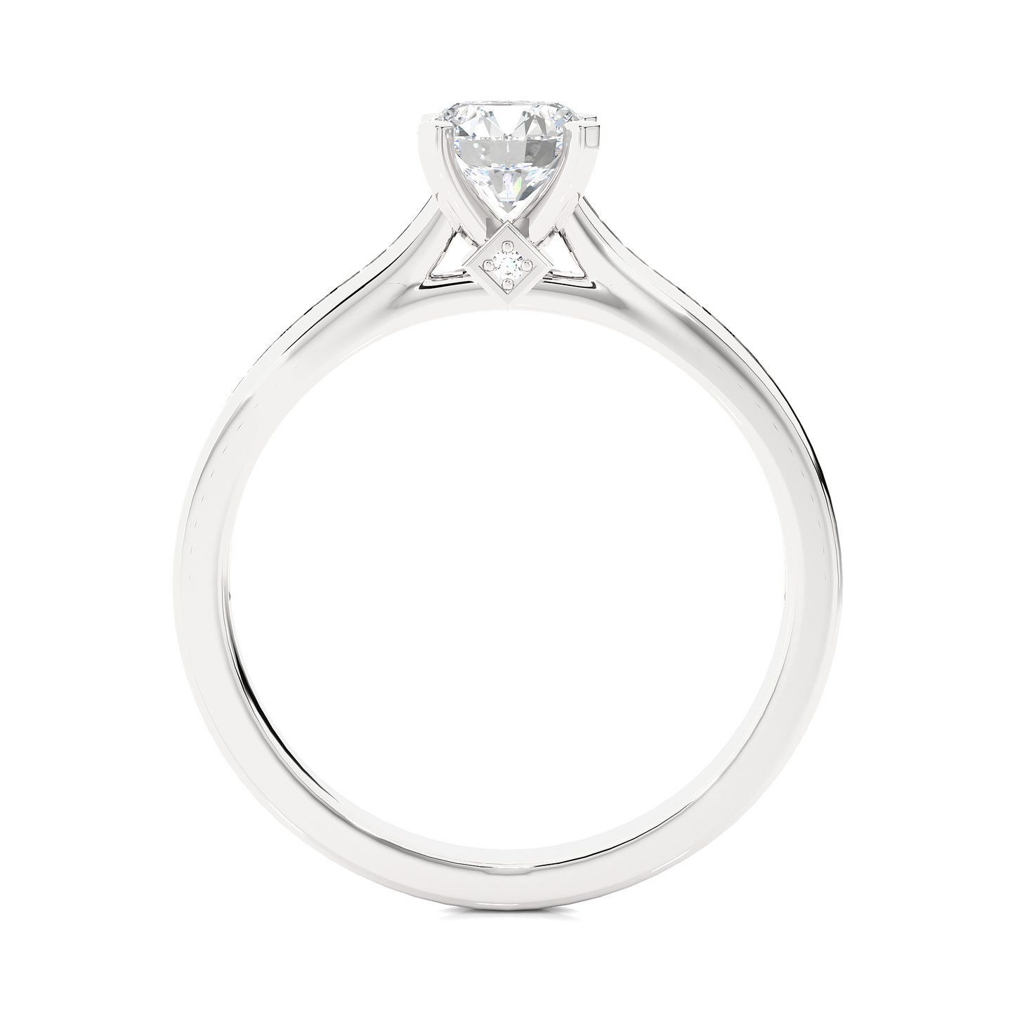 1.16 Ct Round Cut E-VS1 Lab Grown Diamond Engagement Ring/Wedding Ring/E Color/VS Clarity/1 Ct Diamond Ring/CVD Diamond Ring/Round Cut Diamond/Round Diamond Side Stone/Prong Set/Pave Set/10k Gold/14k Gold/18k Gold/Yellow Gold/White Gold/Rose Gold/Anniversary Gift